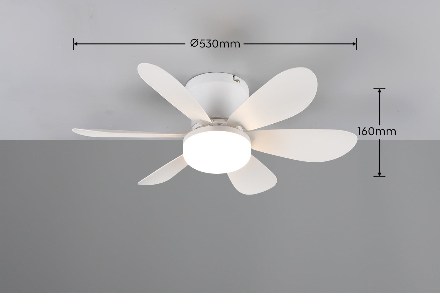 Plafonnier ventilateur LUND blanc TRIO R67462131