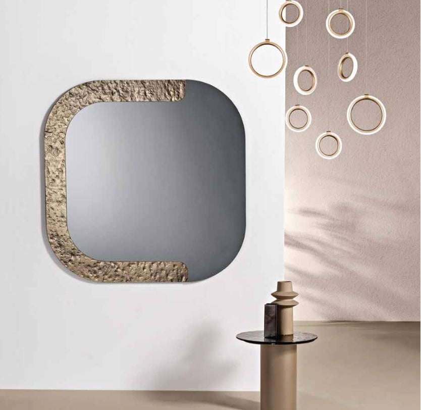 Miroir Volta bronze 120x120