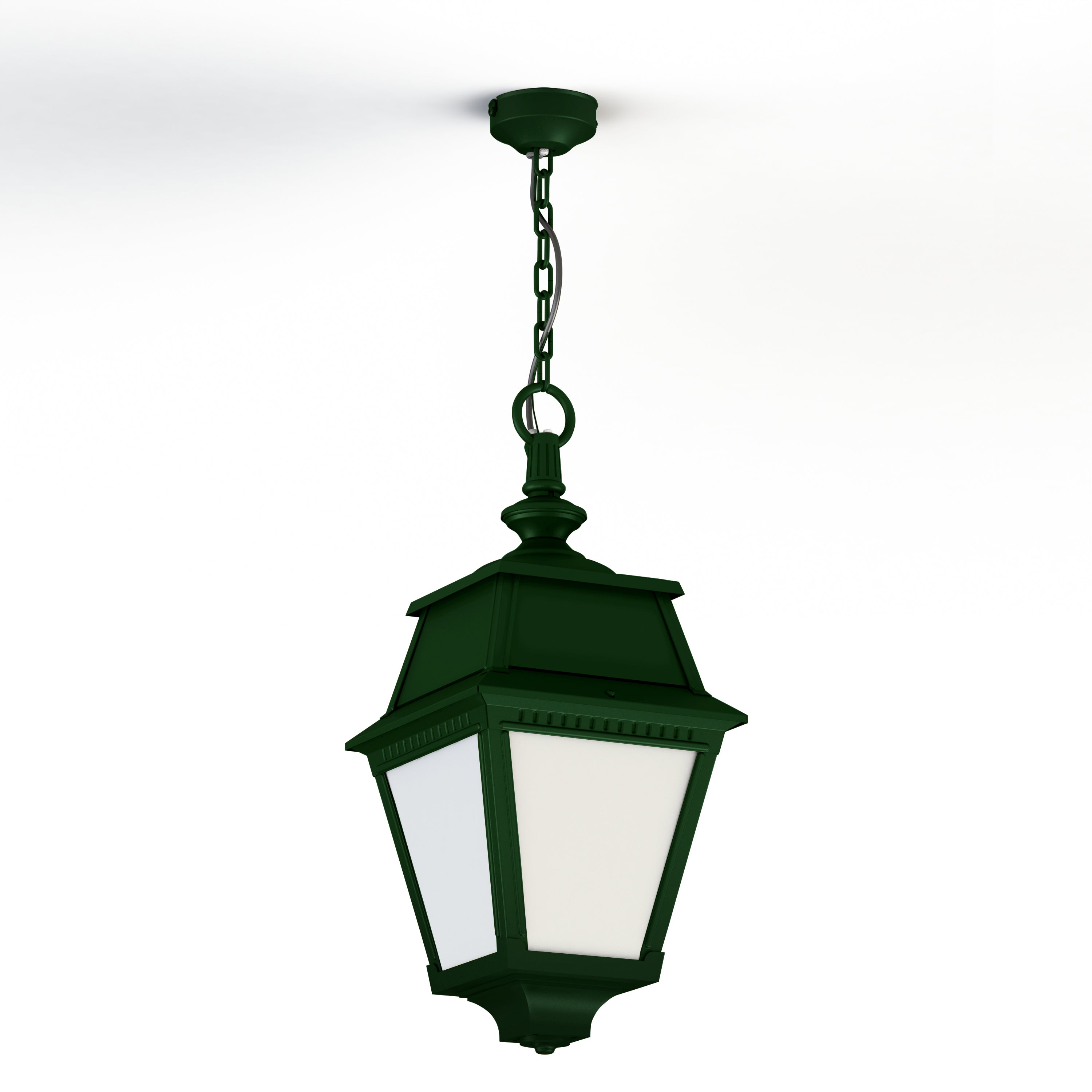 Suspension Avenue 2 N°1 LED opale Vert Anglais 019 102103019