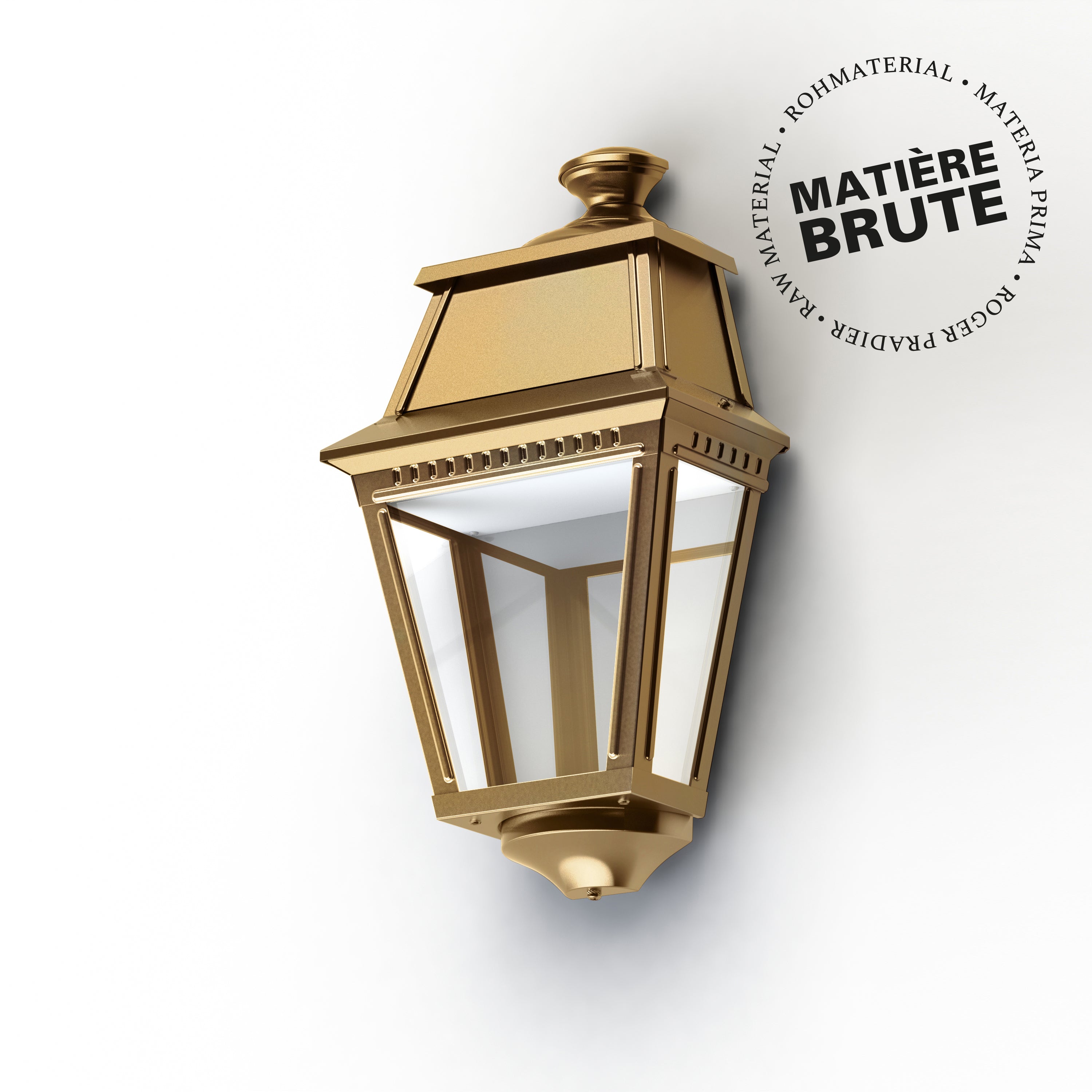 Applique Avenue 2 N°3 LED Diffuseur clair Laiton brut 072 102108072
