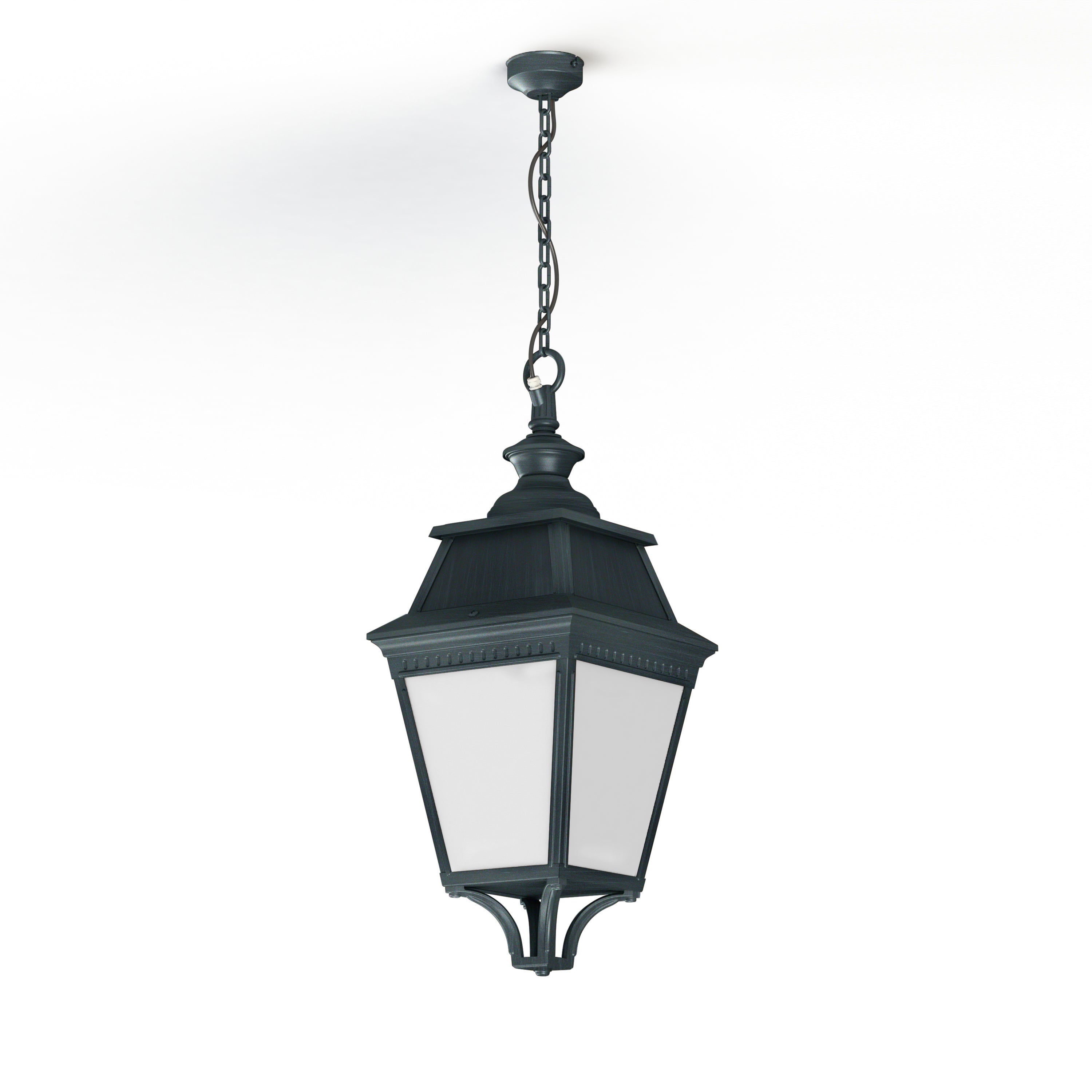 Suspension Avenue 3 N°1 LED Warm Patine vert de gris 008 Diffuseur opale 103204008
