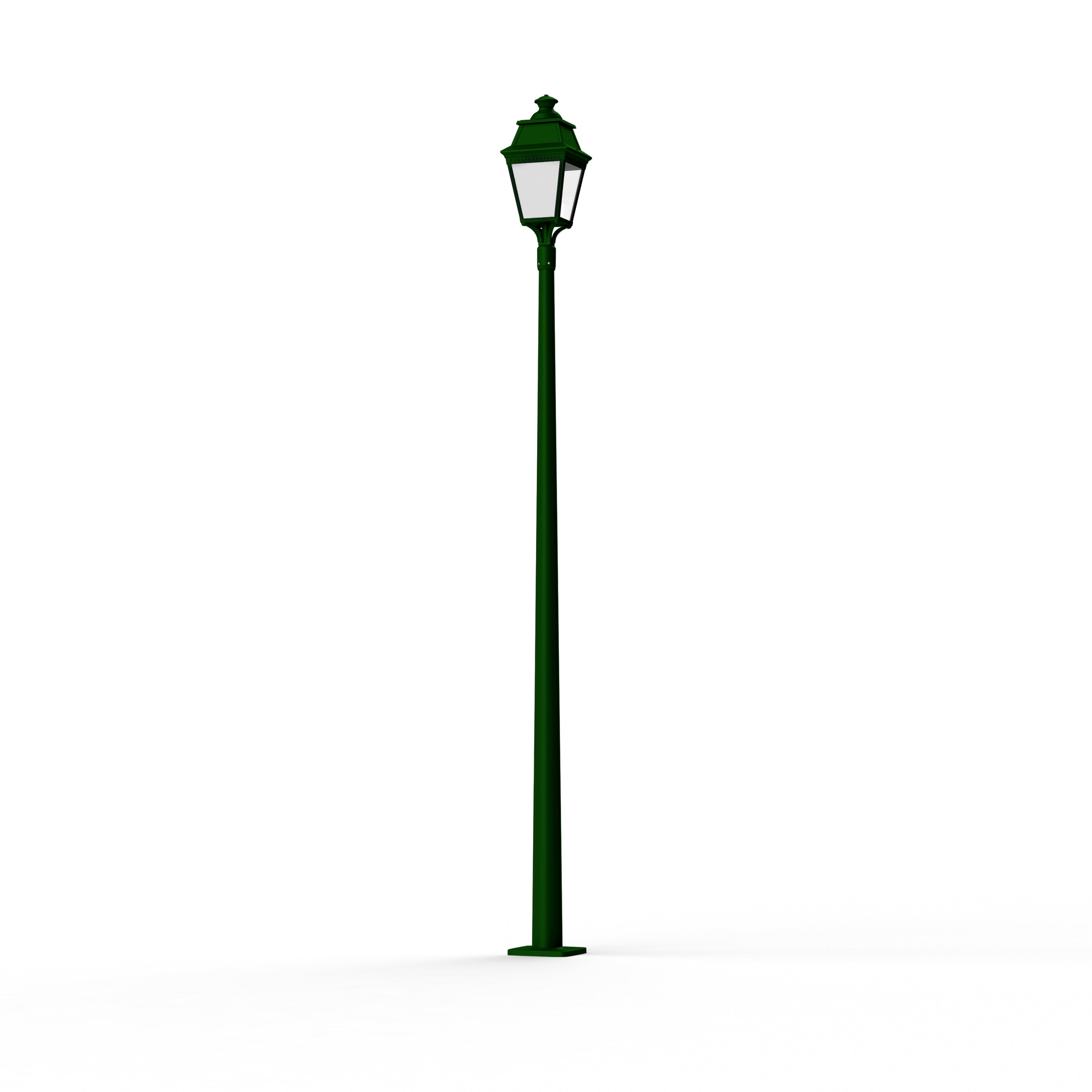 Lampadaire Avenue 3 N°11 LED Warm Vert 019 Diffuseur opale 103260019
