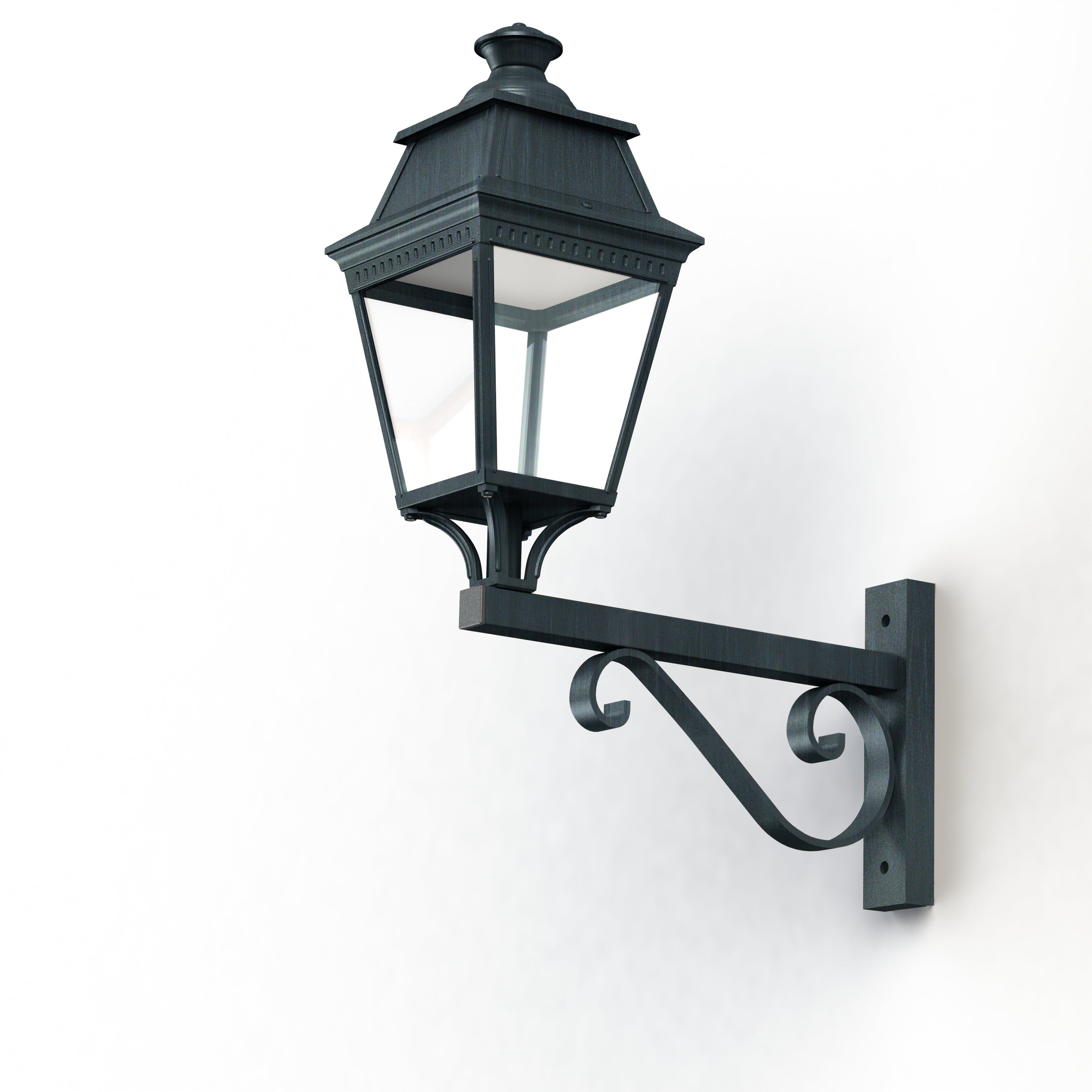 Applique Avenue 3 N°12 LED Warm Patine vert de gris 008 Diffuseur clair 103153008