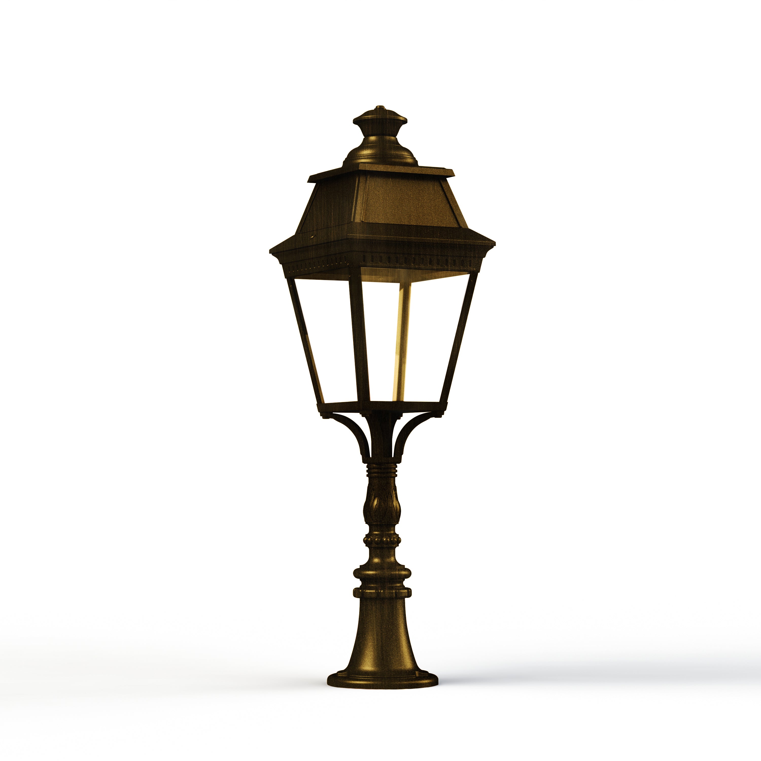 Borne Avenue 3 N°6 LED Warm Patine dorée 009 Diffuseur clair 103223009