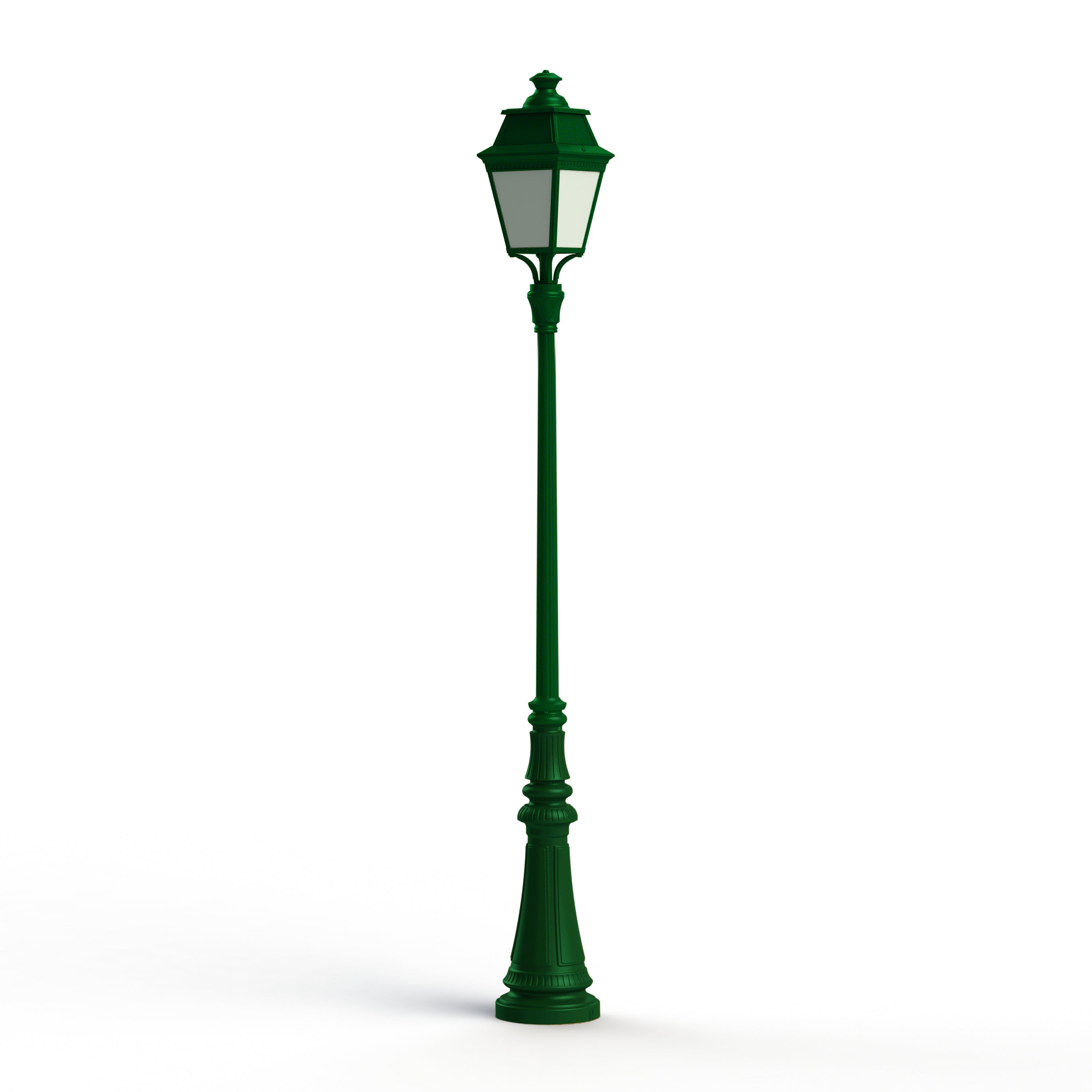 Lampadaire Avenue 3 N°7 LED Warm Vert 067 Diffuseur opale 103130067