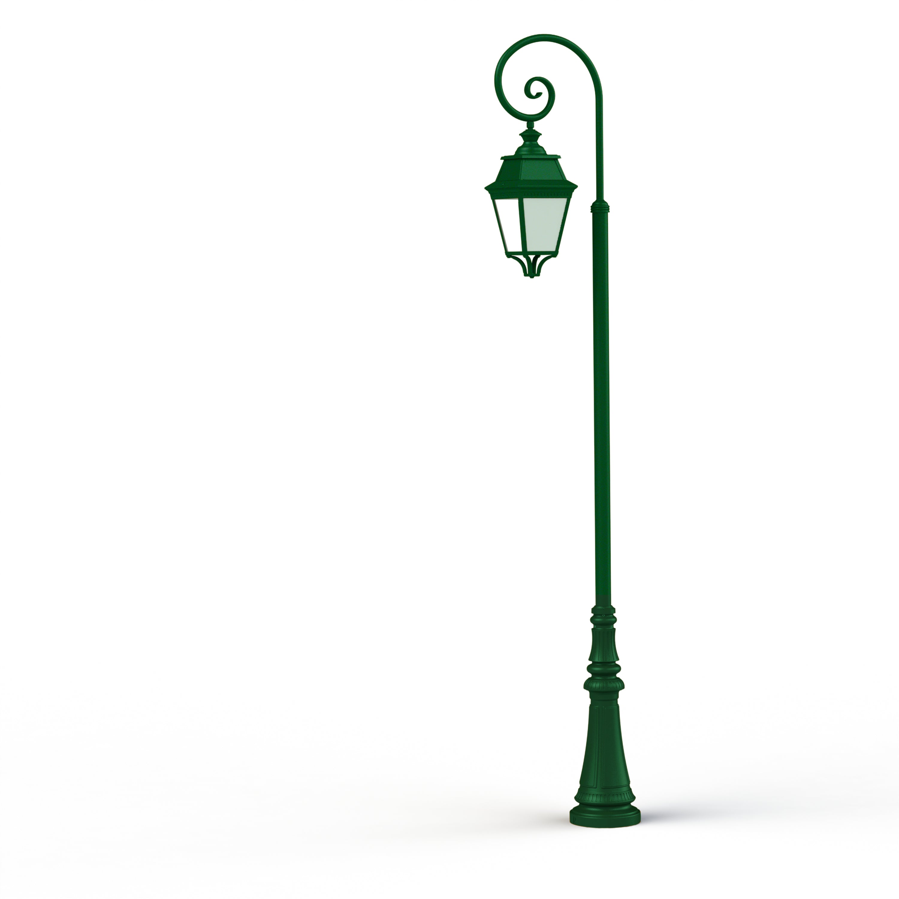 Lampadaire Avenue 3 N°9 LED Warm Vert 067 Diffuseur opale 103240067