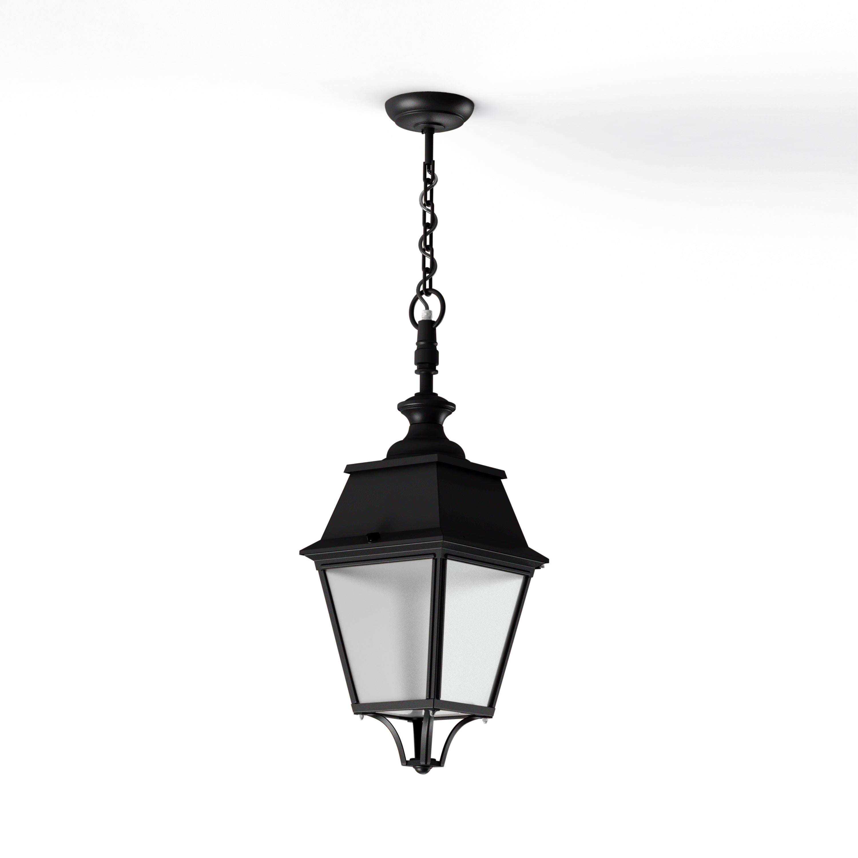 Suspension Avenue 4 N°1 LED 35W 2700°K Noir 000 PMMA clair structuré 104353000