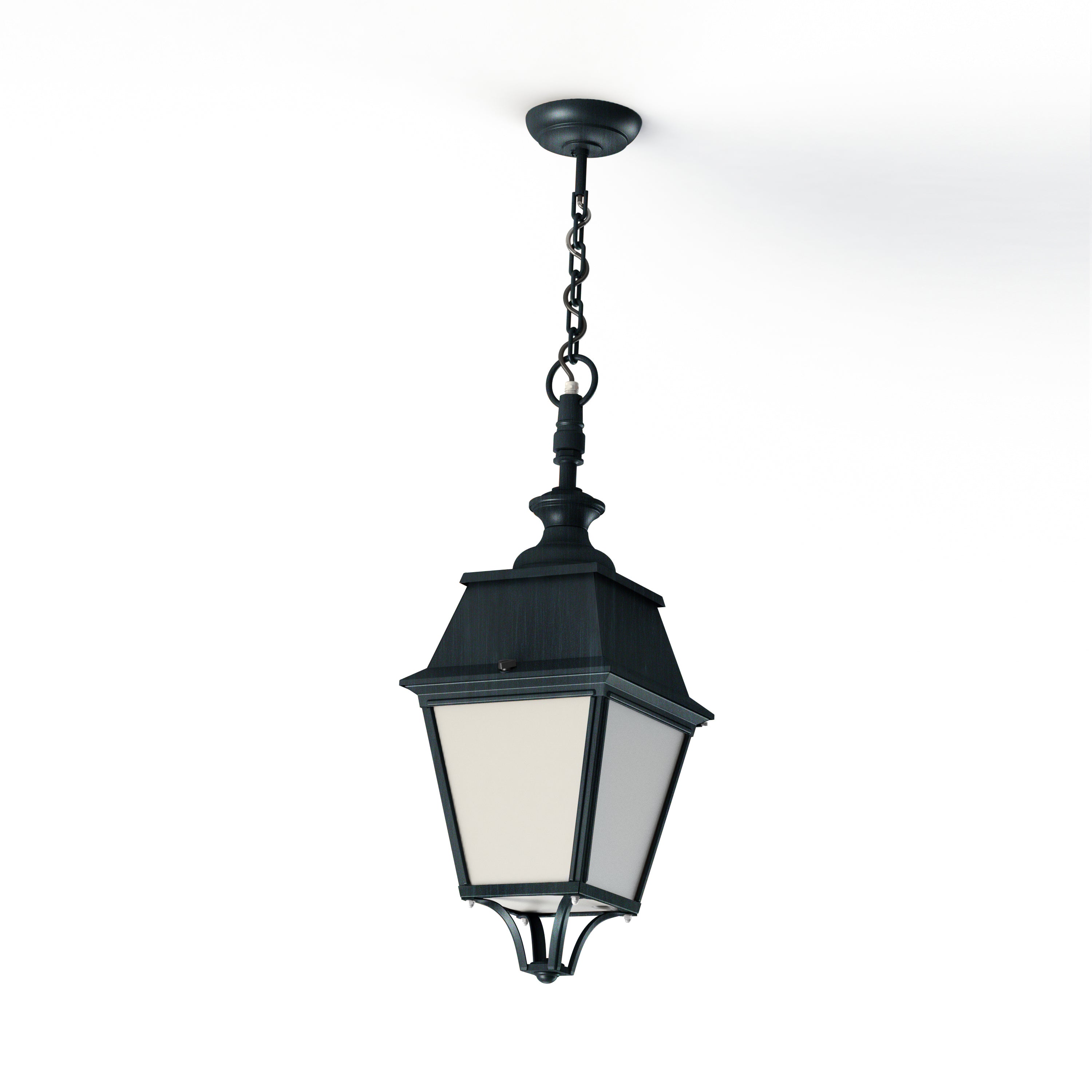 Suspension Avenue 4 N°1 E27 opale Vert de gris 008 104018008
