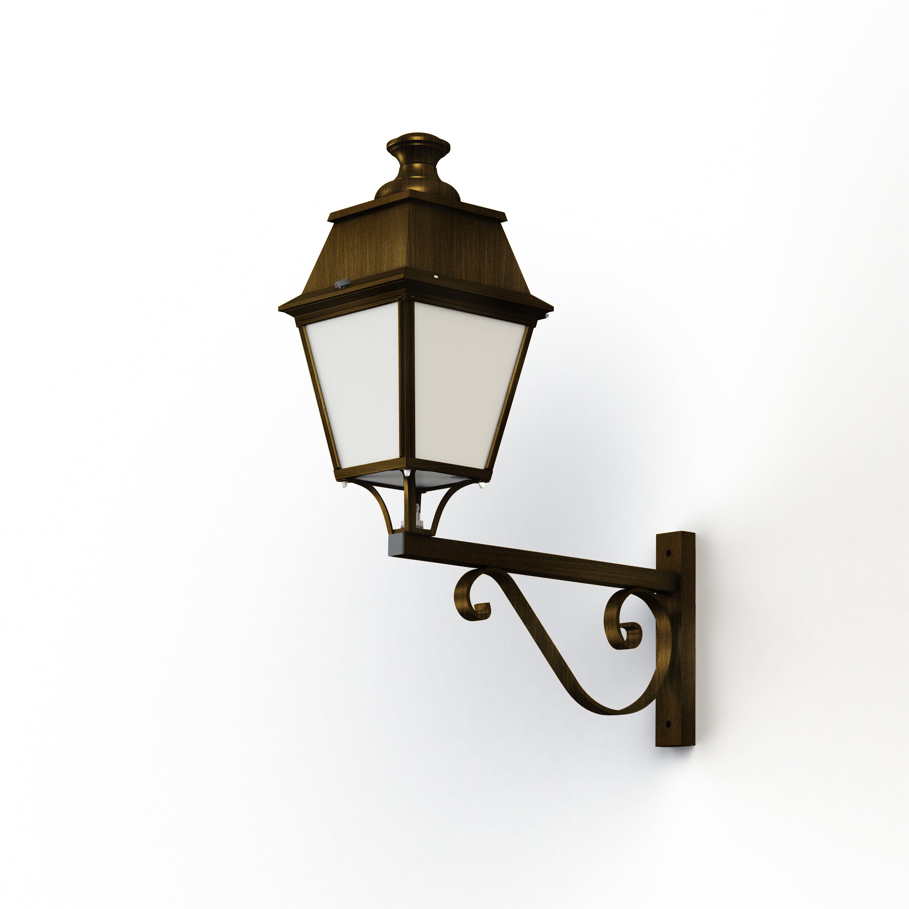 Applique Avenue 4 N°3 E27 opale Patiné doré 009 104062009