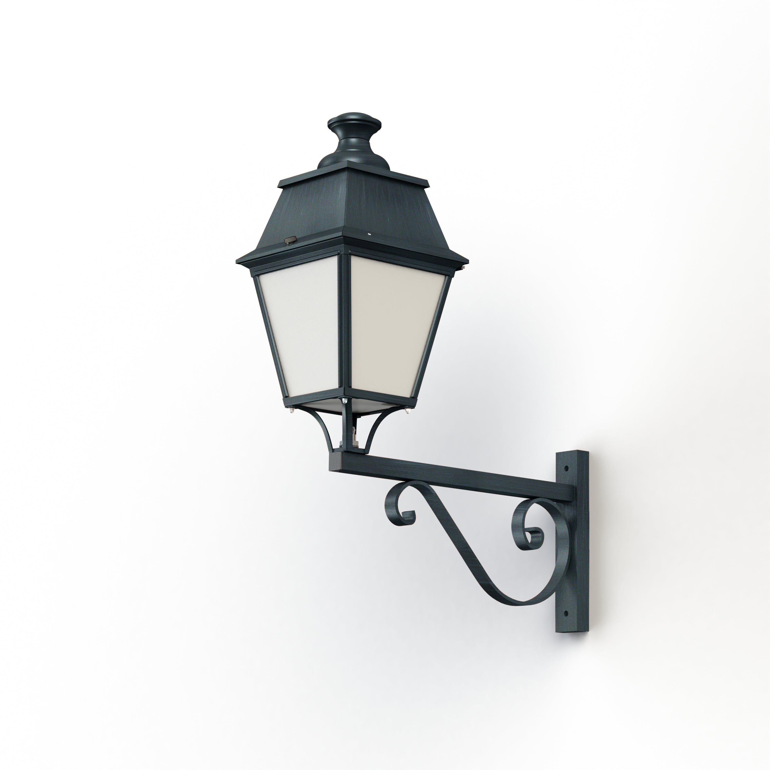 Applique Avenue 4 N°3 LED 35W 2700°K Patine vert de gris 008 Diffuseur opale 104356008