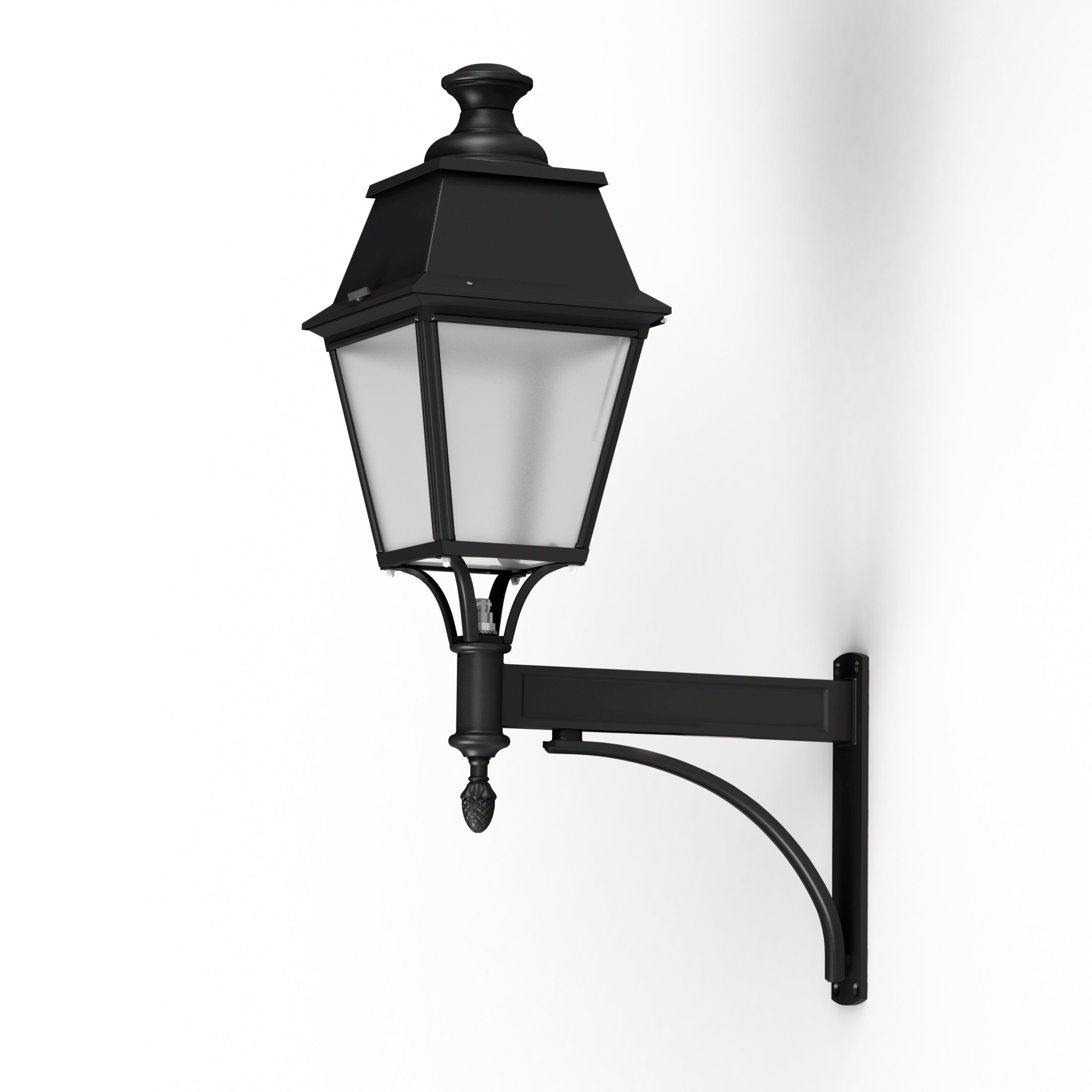 Applique Avenue 4 N°4 LED 35W 3000°K Noir 000 PMMA clair structuré 104257000