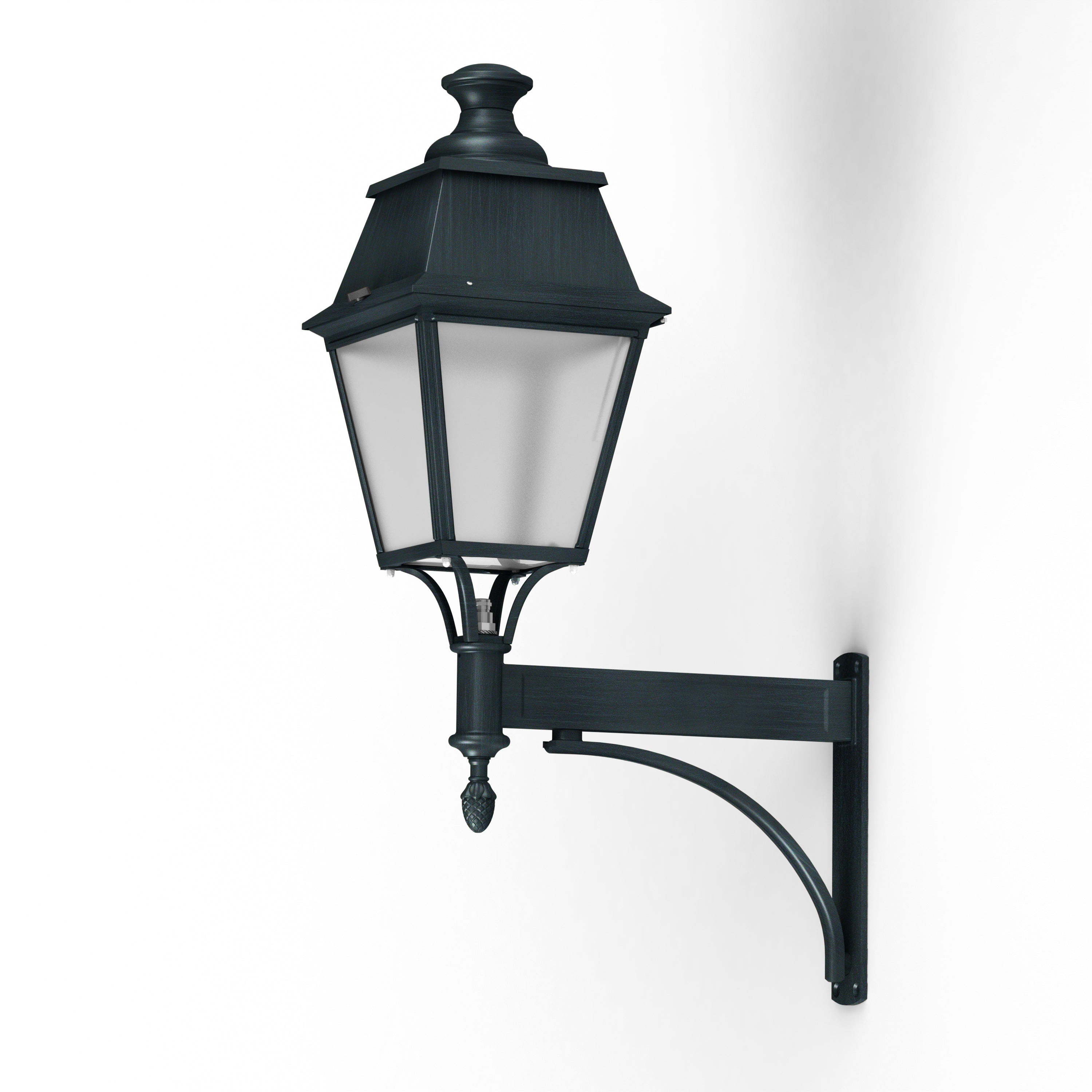 Applique Avenue 4 N°4 LED 35W 2700°K vert de gris 008 PMMA clair structuré 104357008