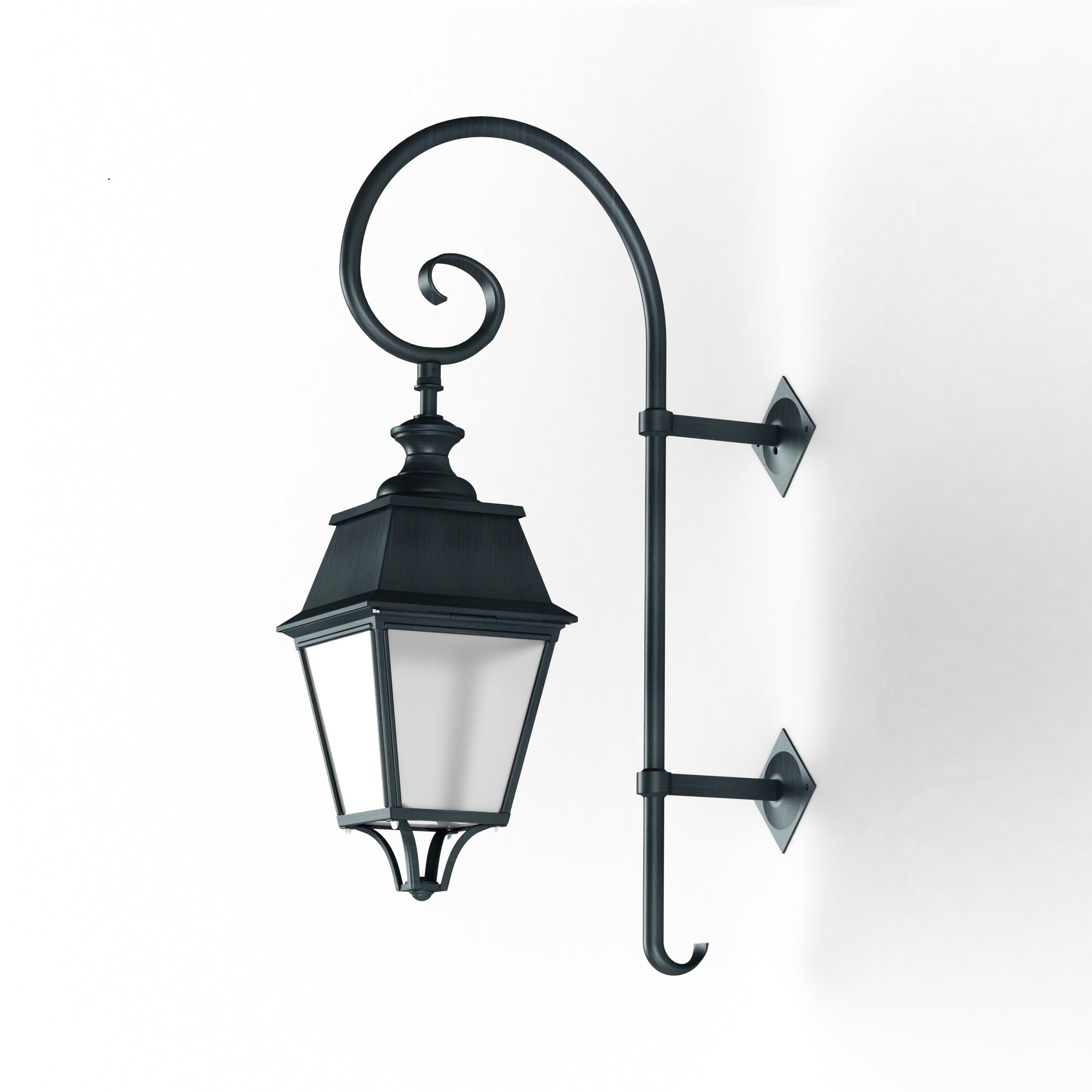 Applique Avenue 4 N°5 LED 35W 2700°K vert de gris 008 PMMA clair structuré 104359008