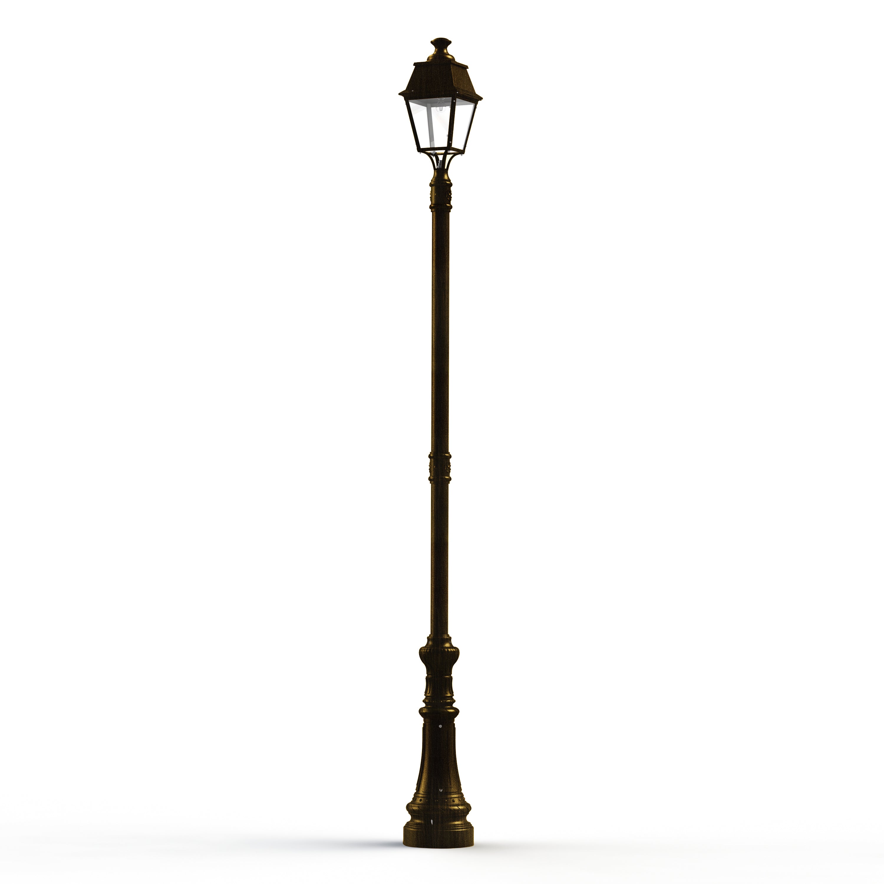 Lampadaire Avenue 4 N°8 E27 clair Patiné doré 009 104147009