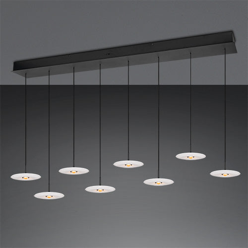 Suspension monte et baisse SIRENA blanche 8 lumières TRIO 396310831