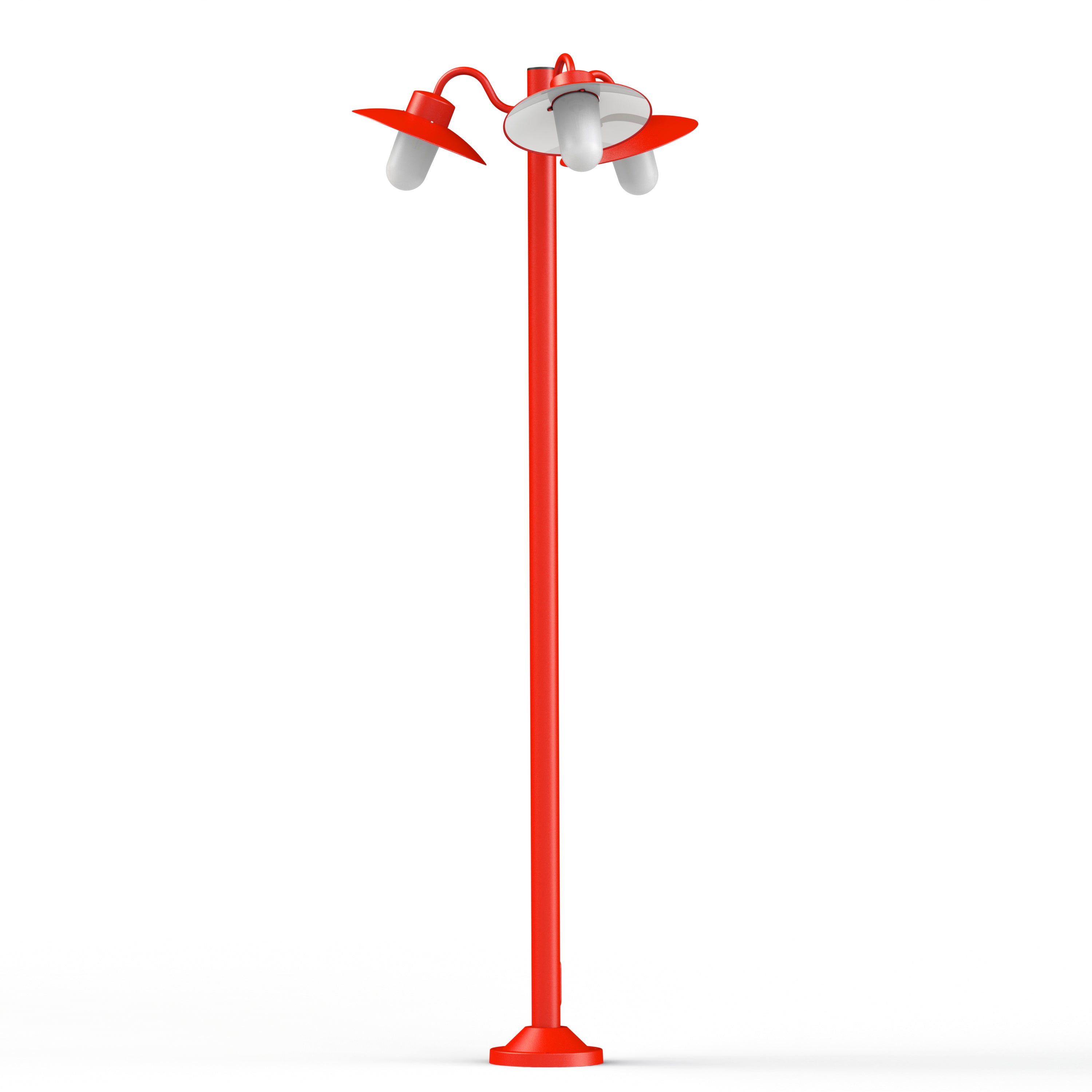 Lampadaire Belcour N°6 opale Rouge signalisation 056 106012056