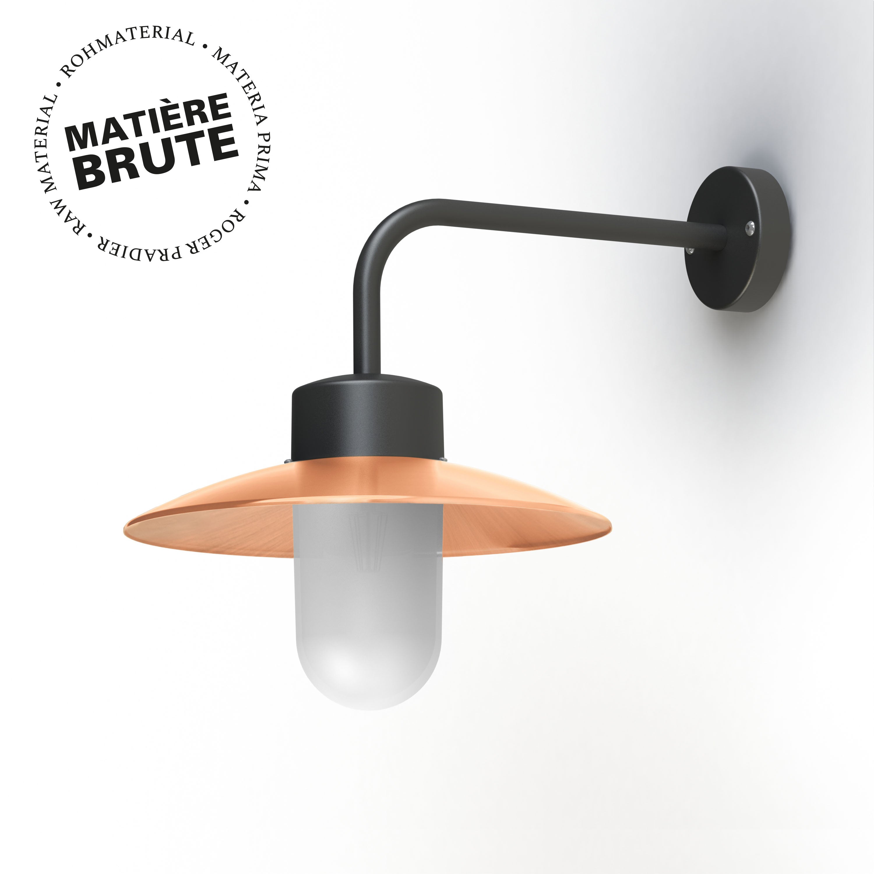 Applique Belcour N°9 opale Cuivre brut 082 106016082