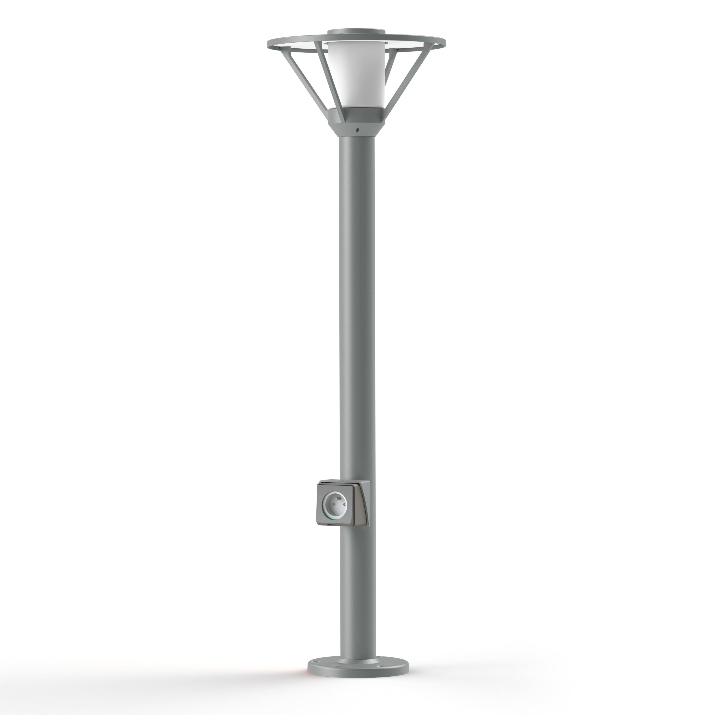 Borne Bermude N°4 prise type F Gris soie 105 115008105-sk