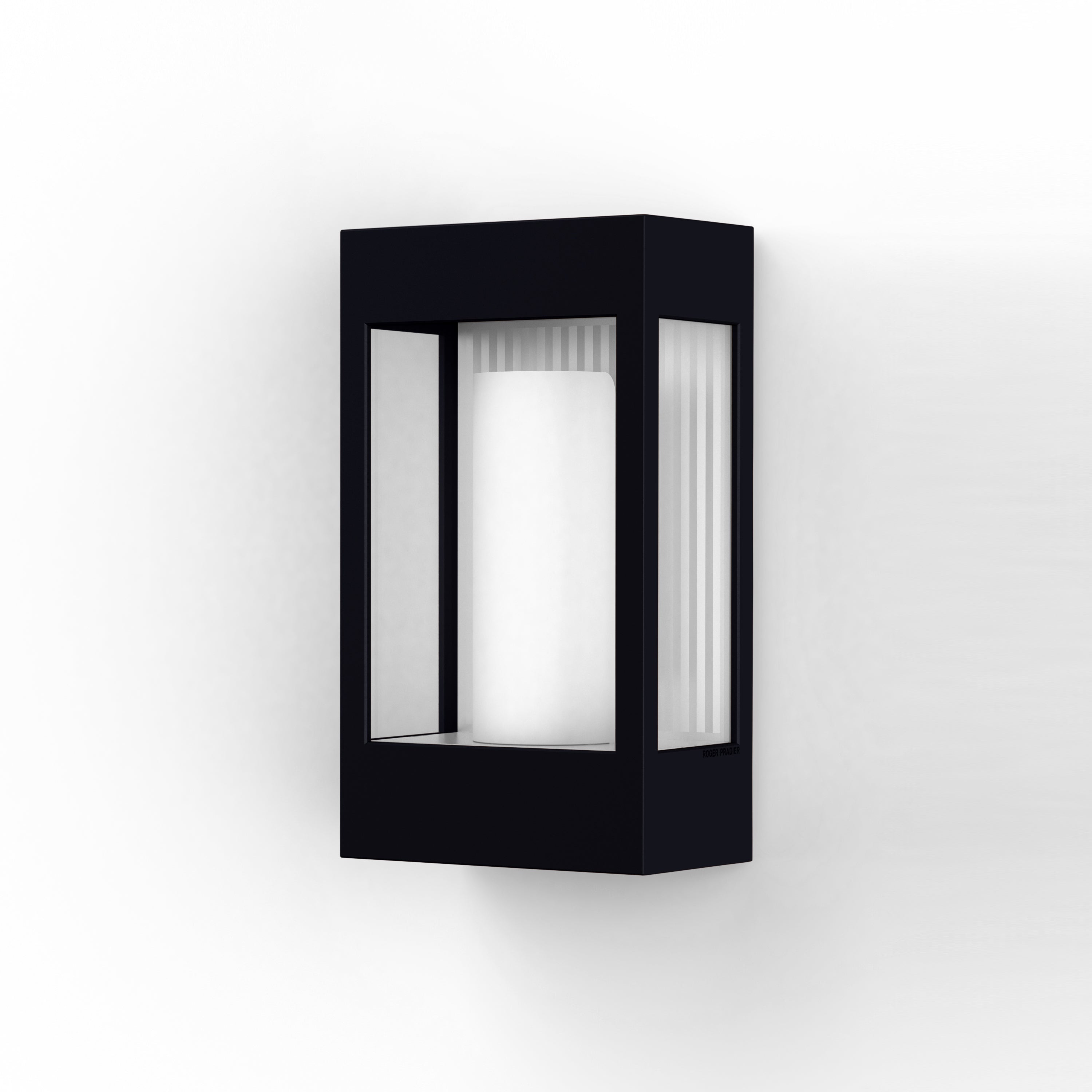 Applique Brick² N°1 Classe 3 Diffuseur clair Noir 113 108015113