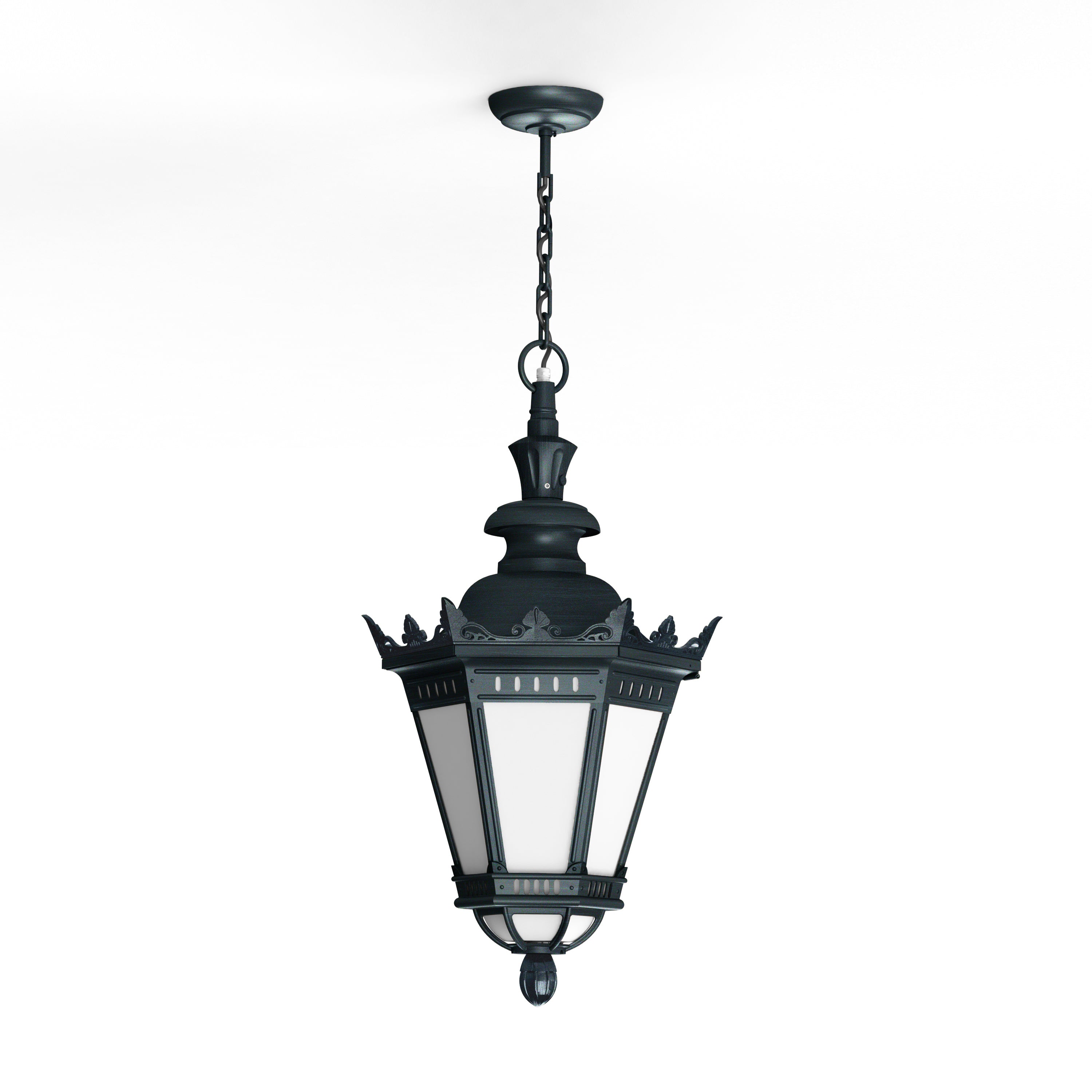 Suspension Citadelle avec couronne N°1 LED 35W 2700°K Patine vert de gris 008 116204008