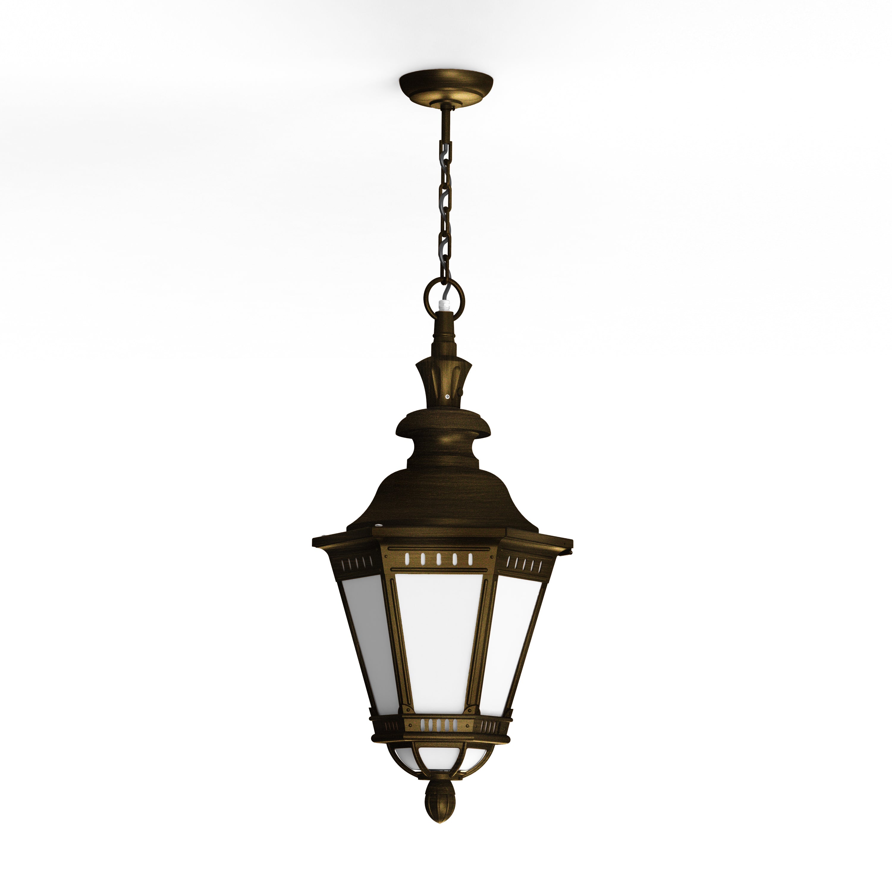 Suspension Citadelle N°1 LED 35W 2700°K Patine dorée 009 116203009