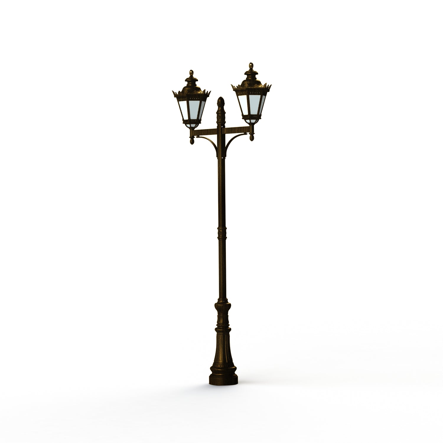 Lampadaire Citadelle avec couronne N°7 LED 35W 2700°K Patine dorée 009 116244009