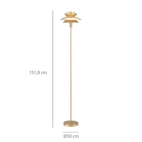 Lampadaire OSLO doré mat LOVA 9070