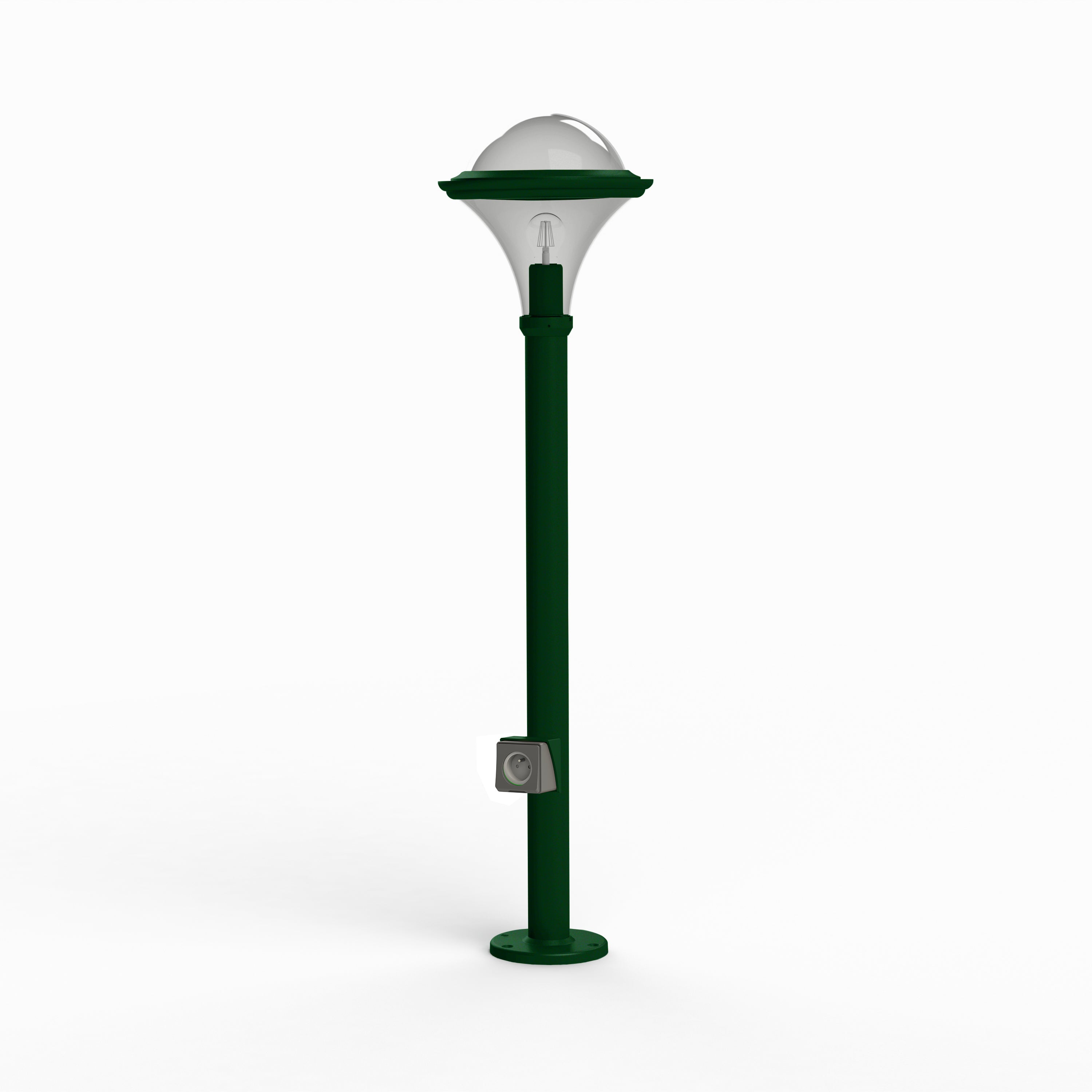 Borne Dallas N° 8 prise FR Diffuseur fumé Vert sapin 067 119015067