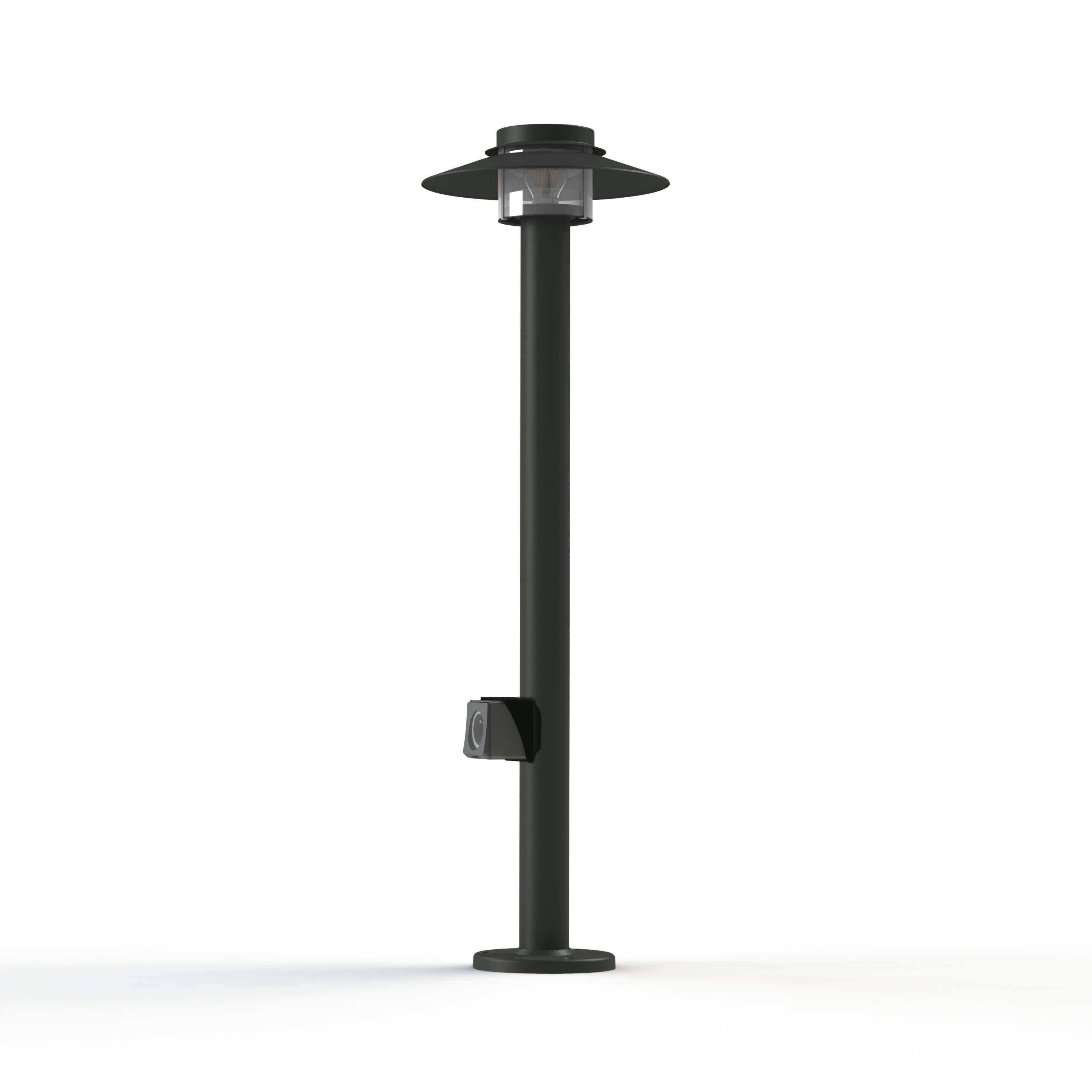 Borne Kerlouan N°4 prise type F Gris anthracite 006 128006006-sk