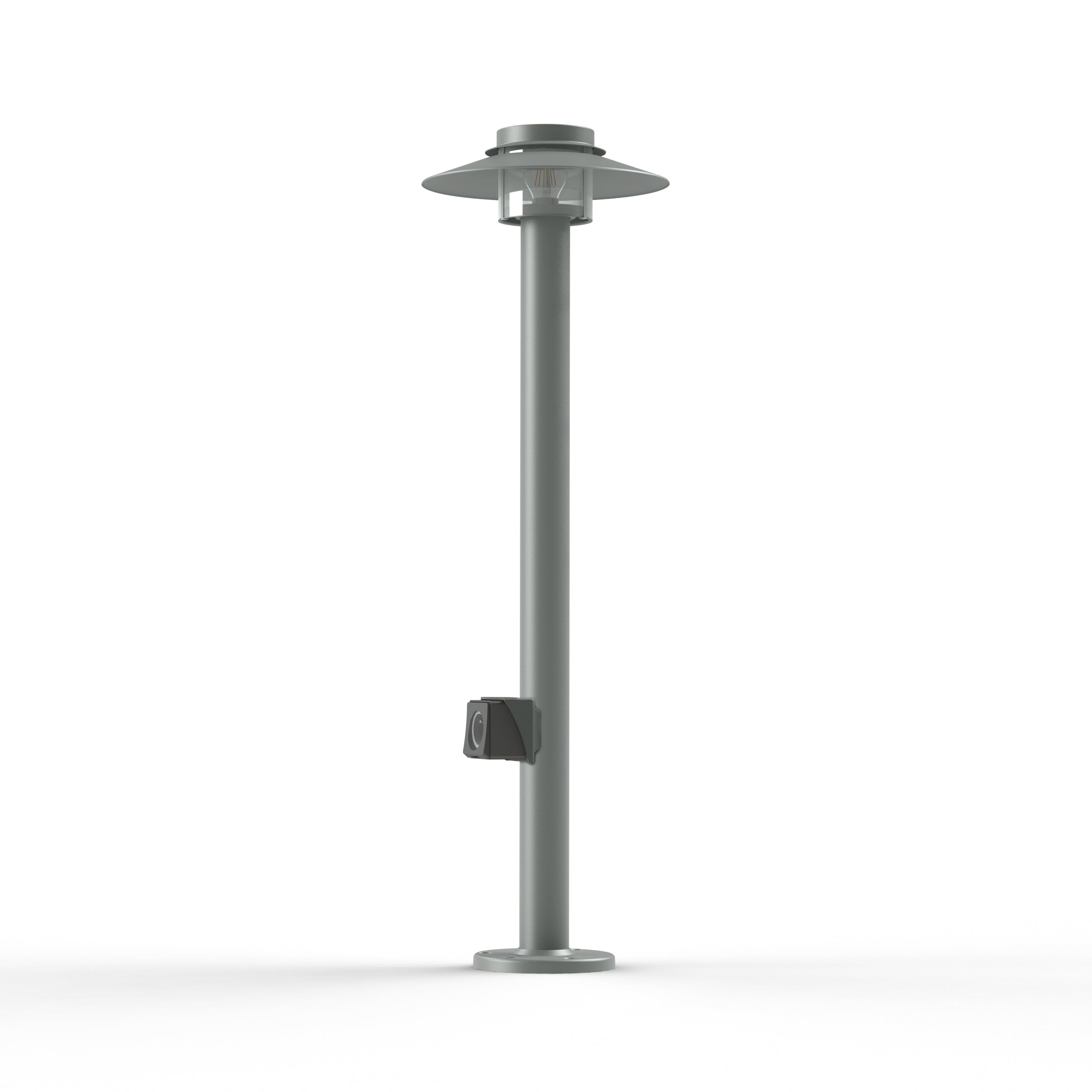 Borne Kerlouan N°4 prise type F Gris métal 023 128006023-sk