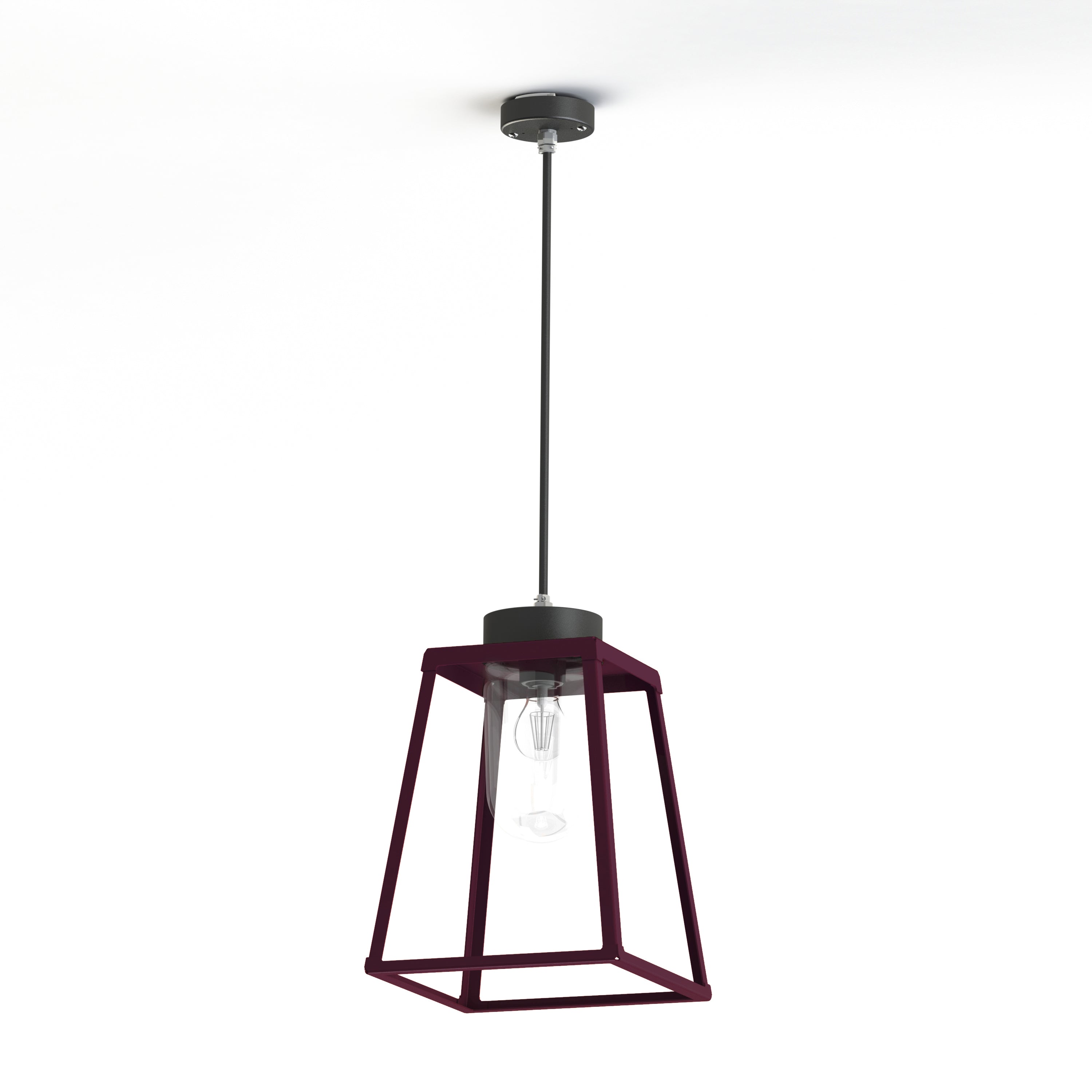 Suspension Lampiok 2 N°2 diffuseur clair Rouge vin 066 - Gris noir 107 178003066