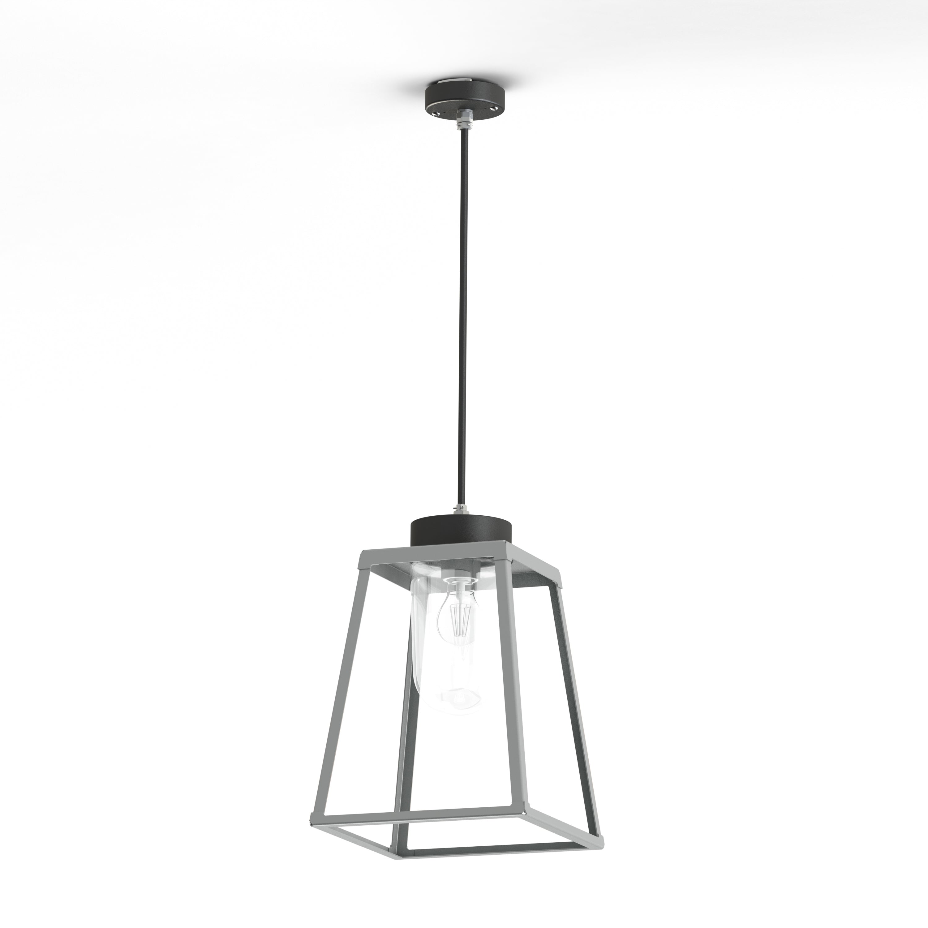 Suspension Lampiok 2 N°2 diffuseur clair Gris soie 105 - Gris noir 107 178003105