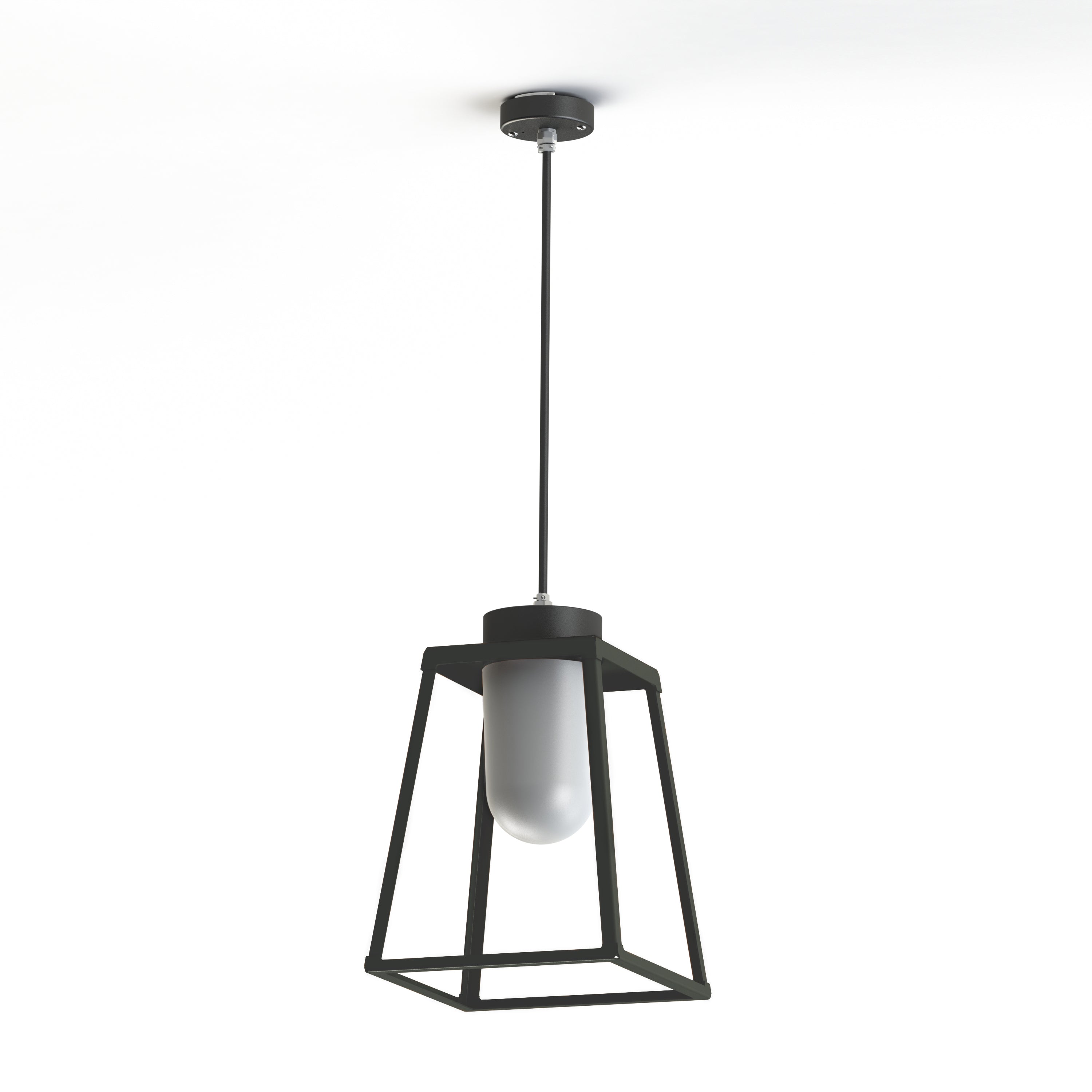 Suspension Lampiok 2 N°2 diffuseur opale Gris noir 107 178004107