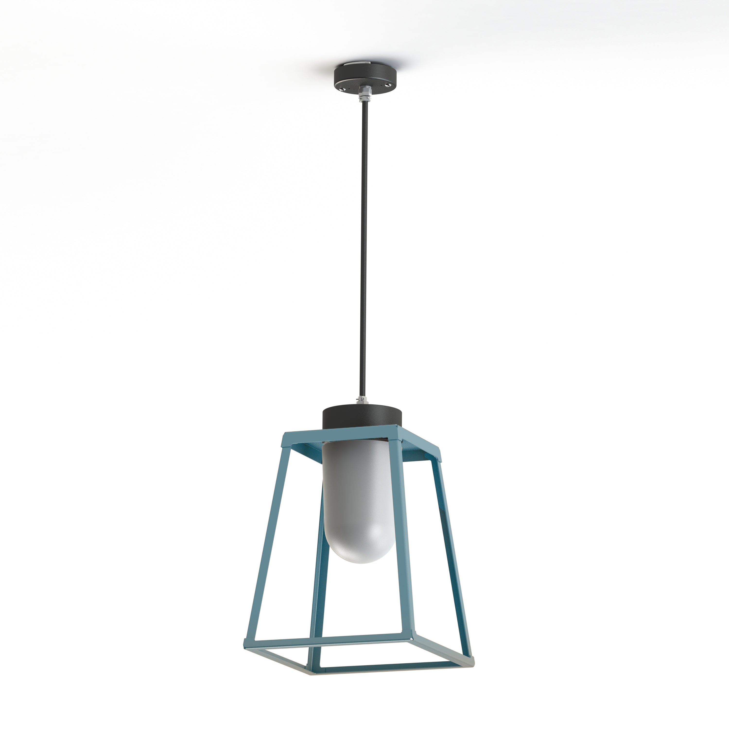 Suspension Lampiok 2 N°2 diffuseur opale Bleu 111 - Gris noir 107 178004111
