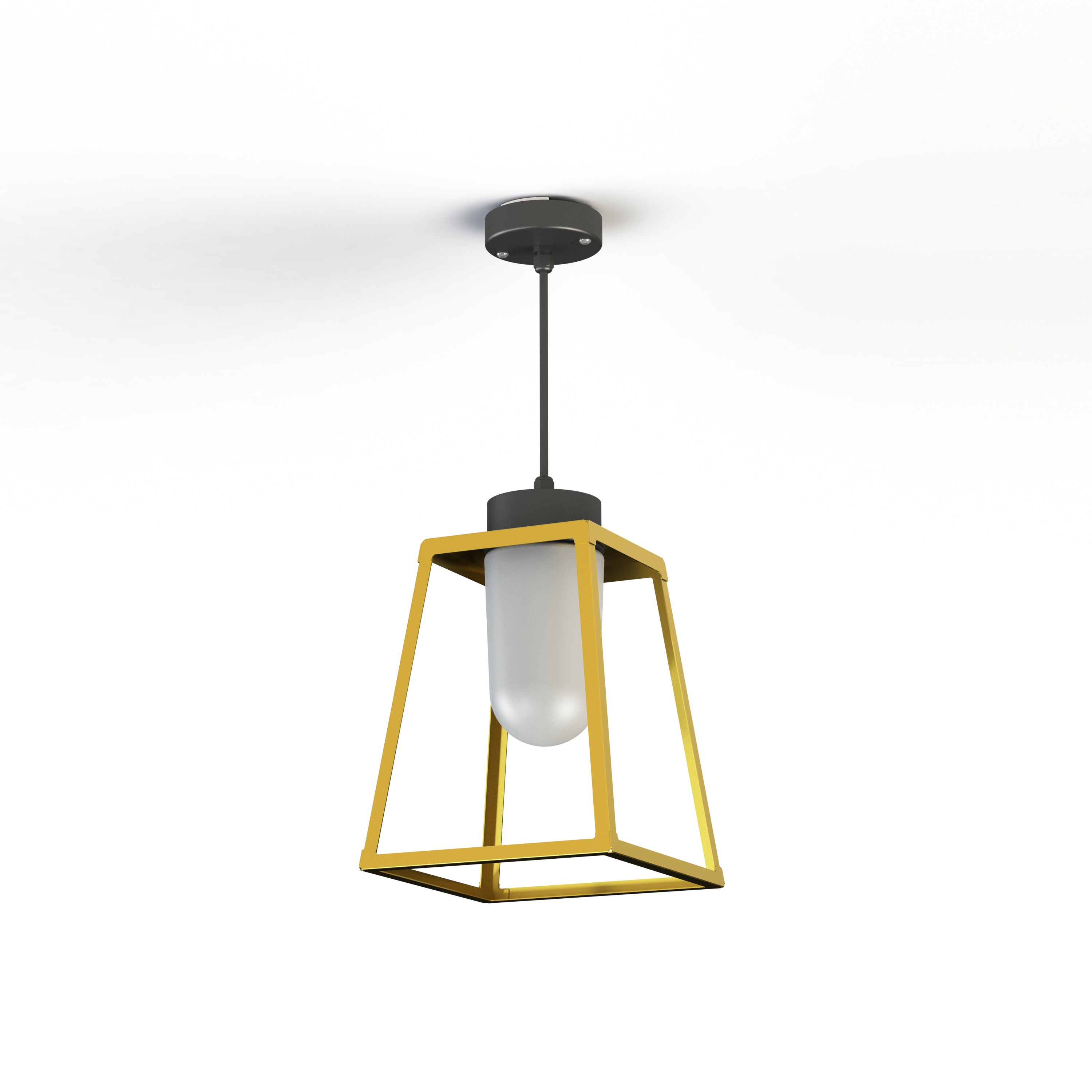 Suspension Lampiok 1 N°3 opale Laiton vernis teinté 070 131006070