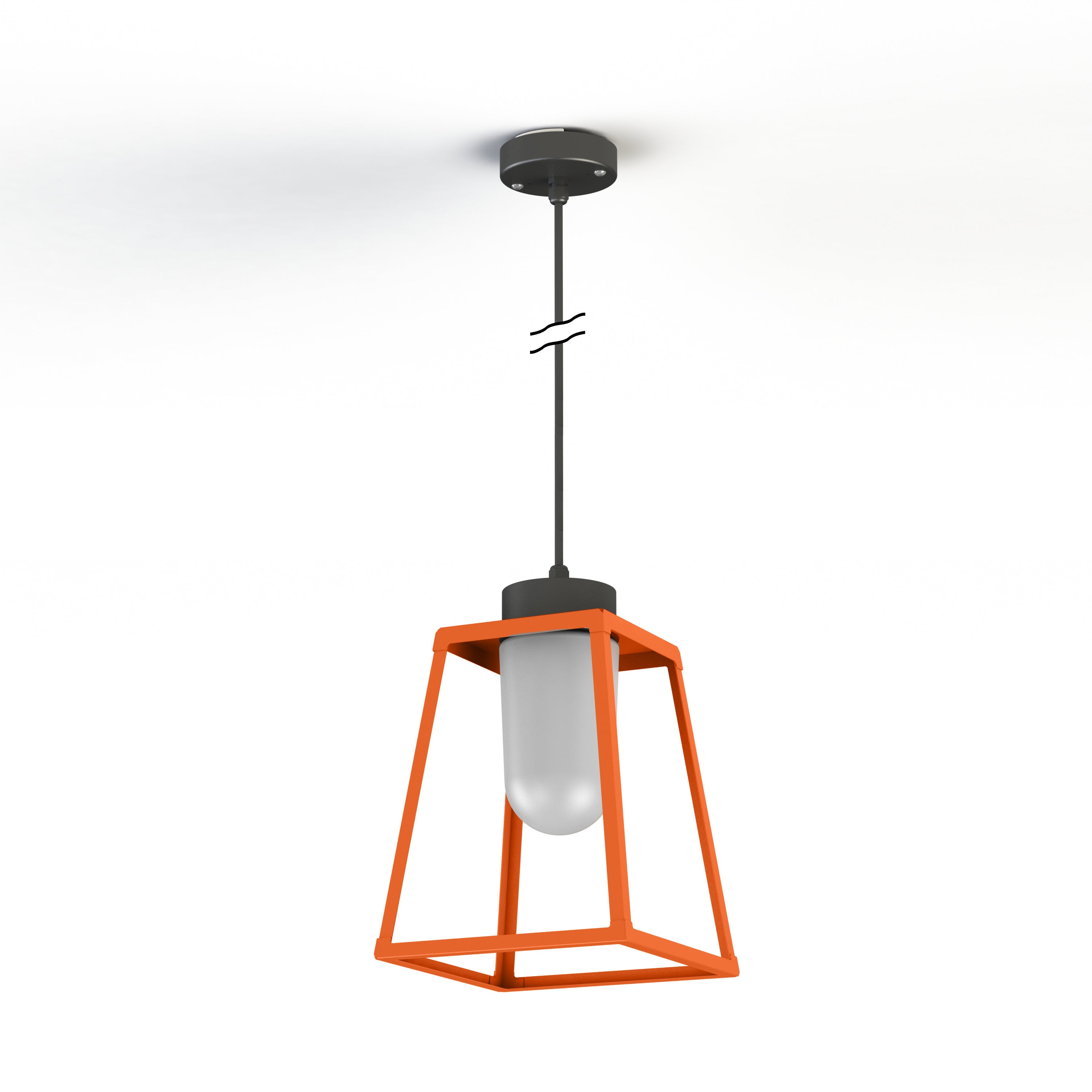 Suspension Lampiok 1 N°4 opale Orangé pur 014 131008014