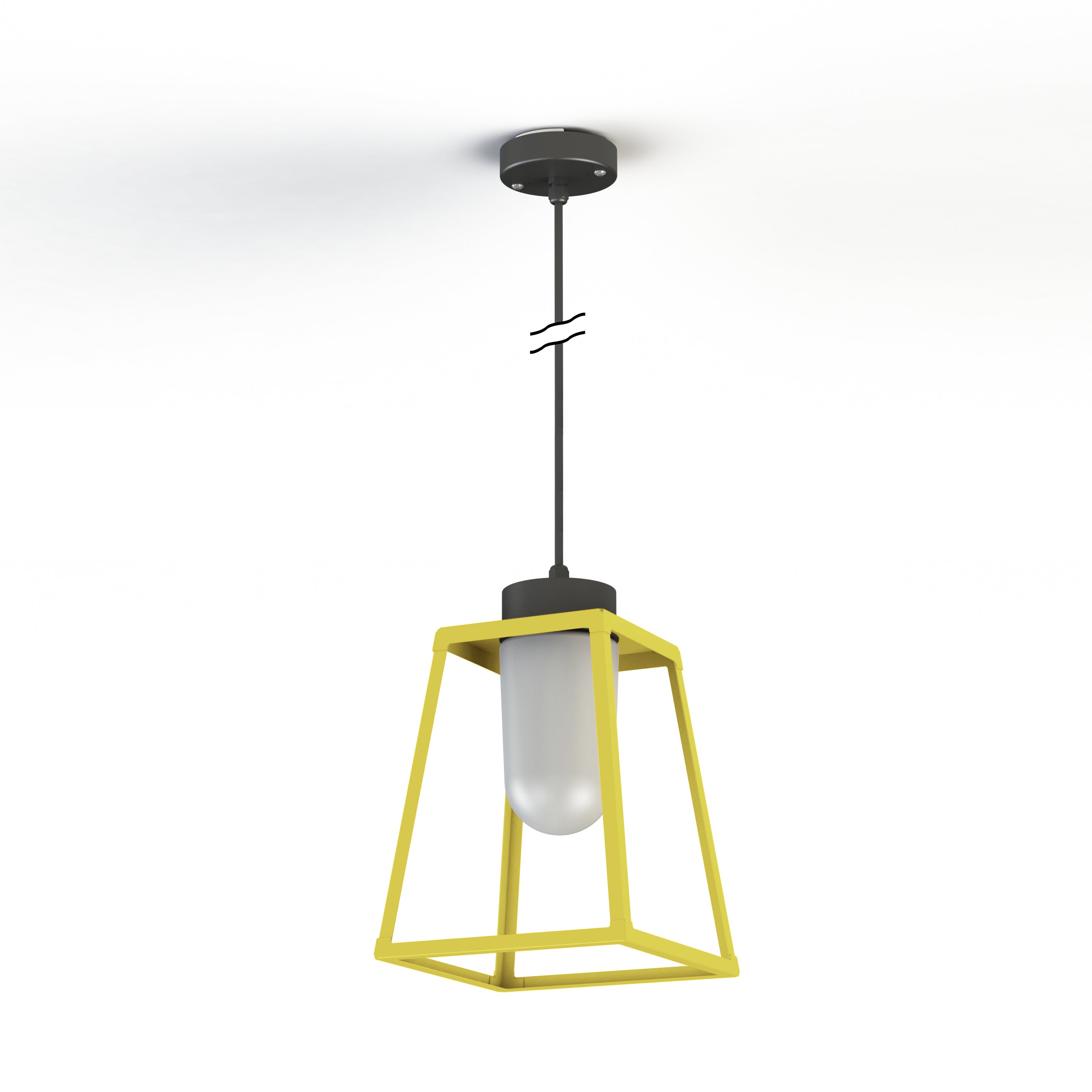 Suspension Lampiok 1 N°4 opale Jaune soufre 068 131008068