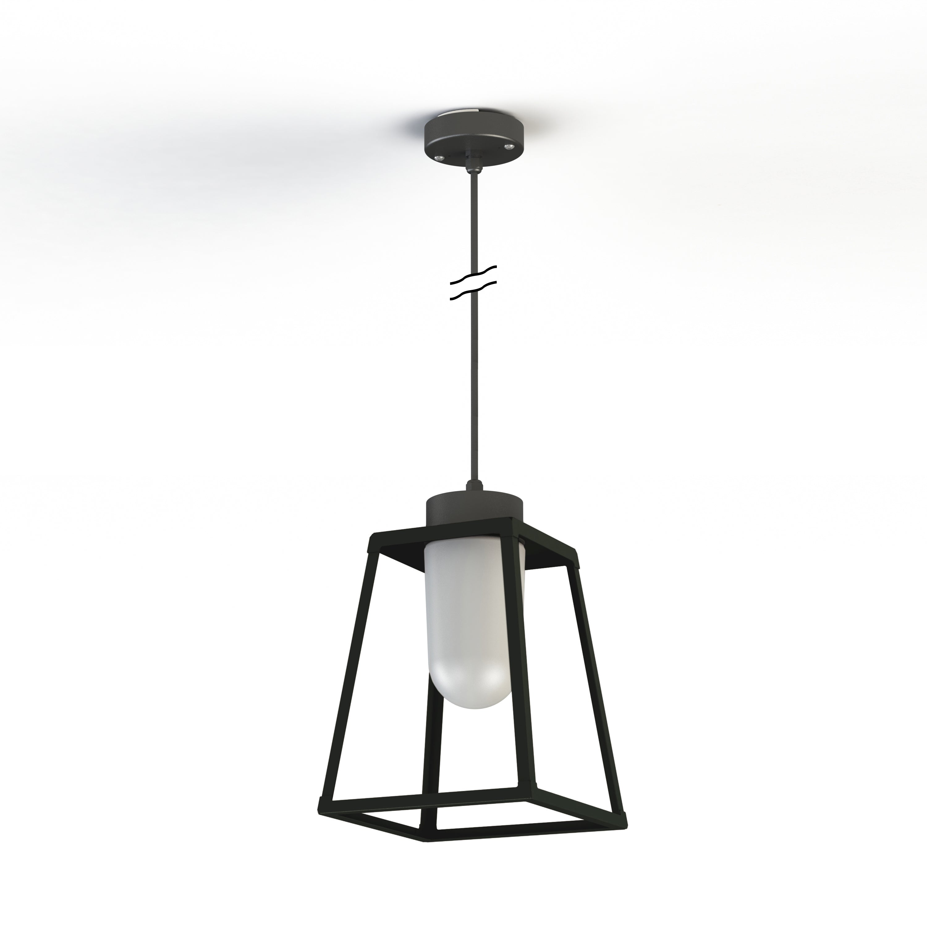 Suspension Lampiok 1 N°4 opale Gris noir 107 131008107