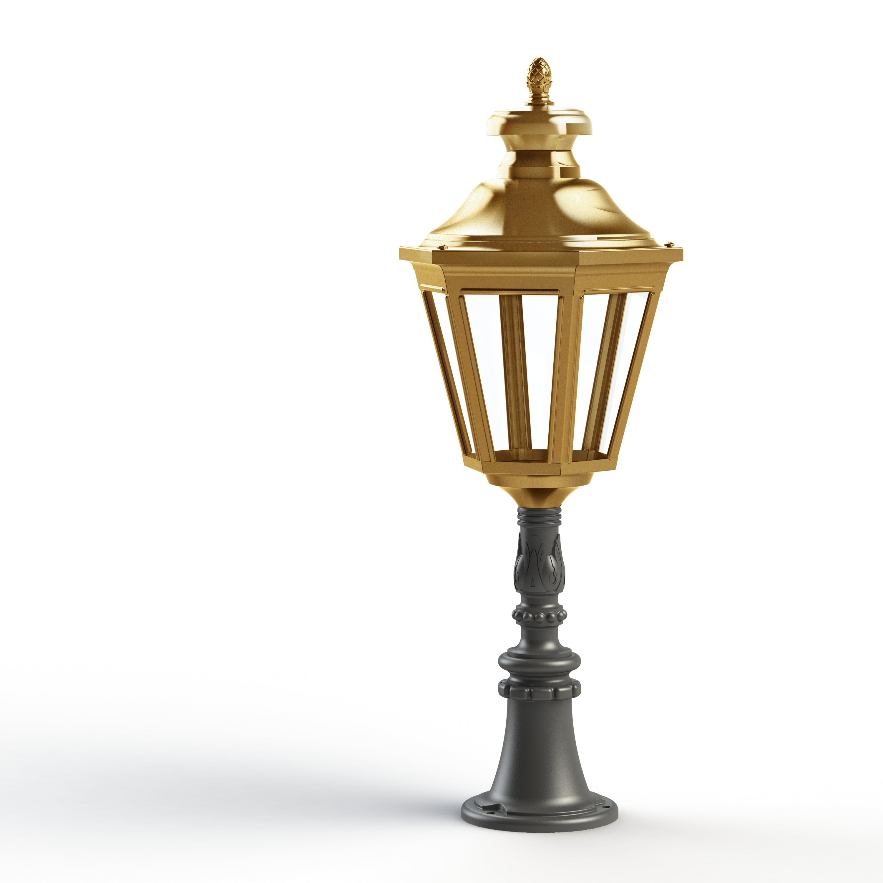 Borne Louis XIII N°9 LED 2700°K Laiton vernis teinté 070 130118070