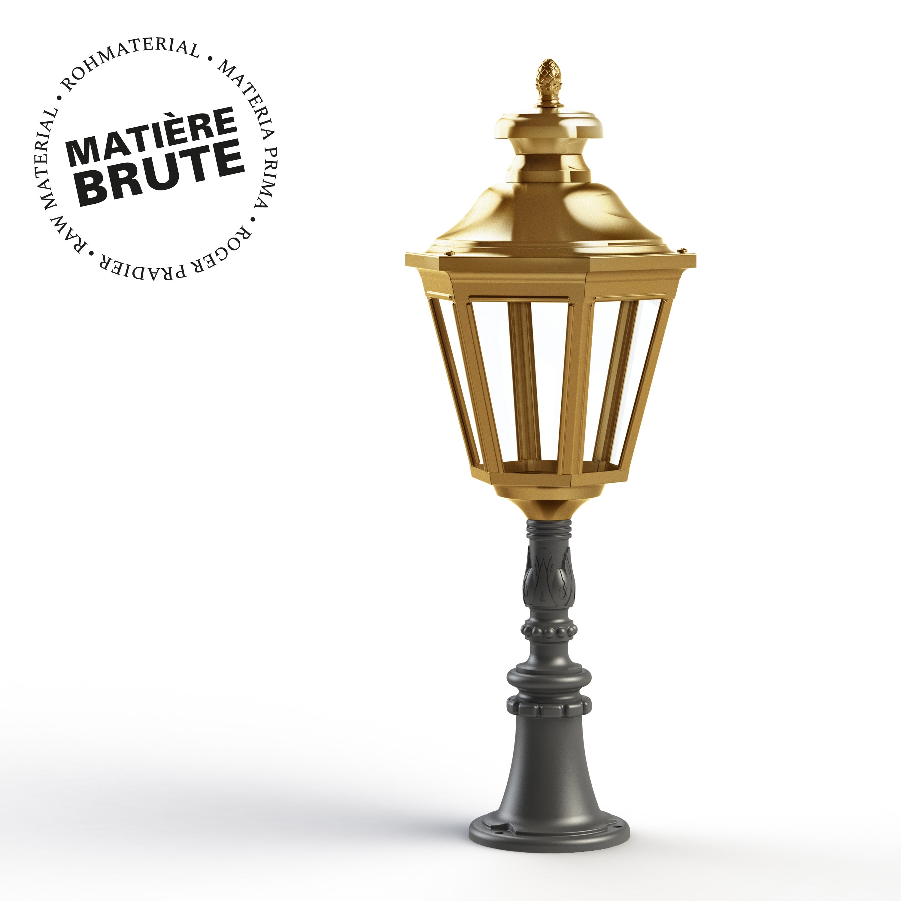 Borne Louis XIII N°9 LED 2700°K Laiton brut 072 130118072