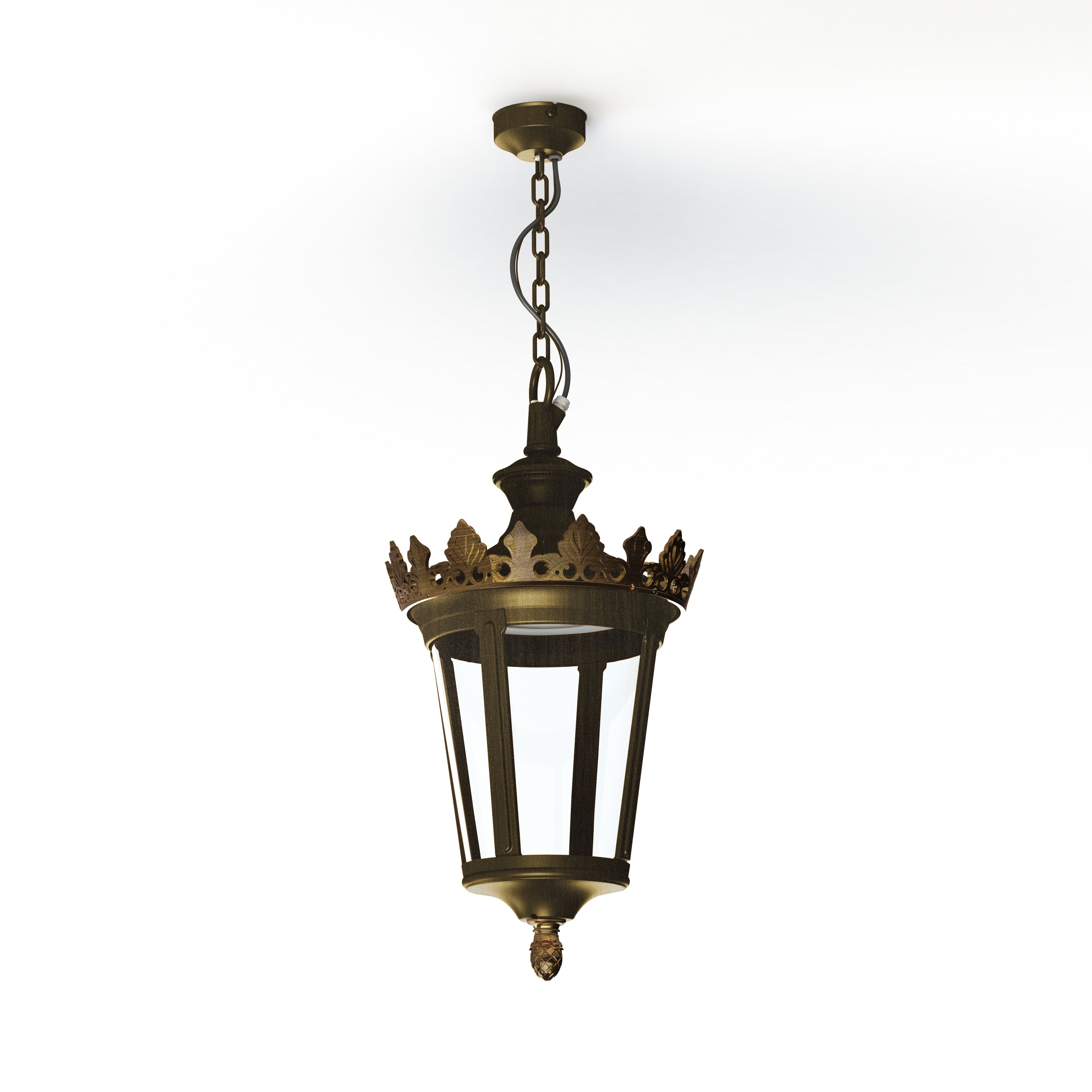 Suspension Louvre N°1 LED 2700°K Patiné doré 009 133102009