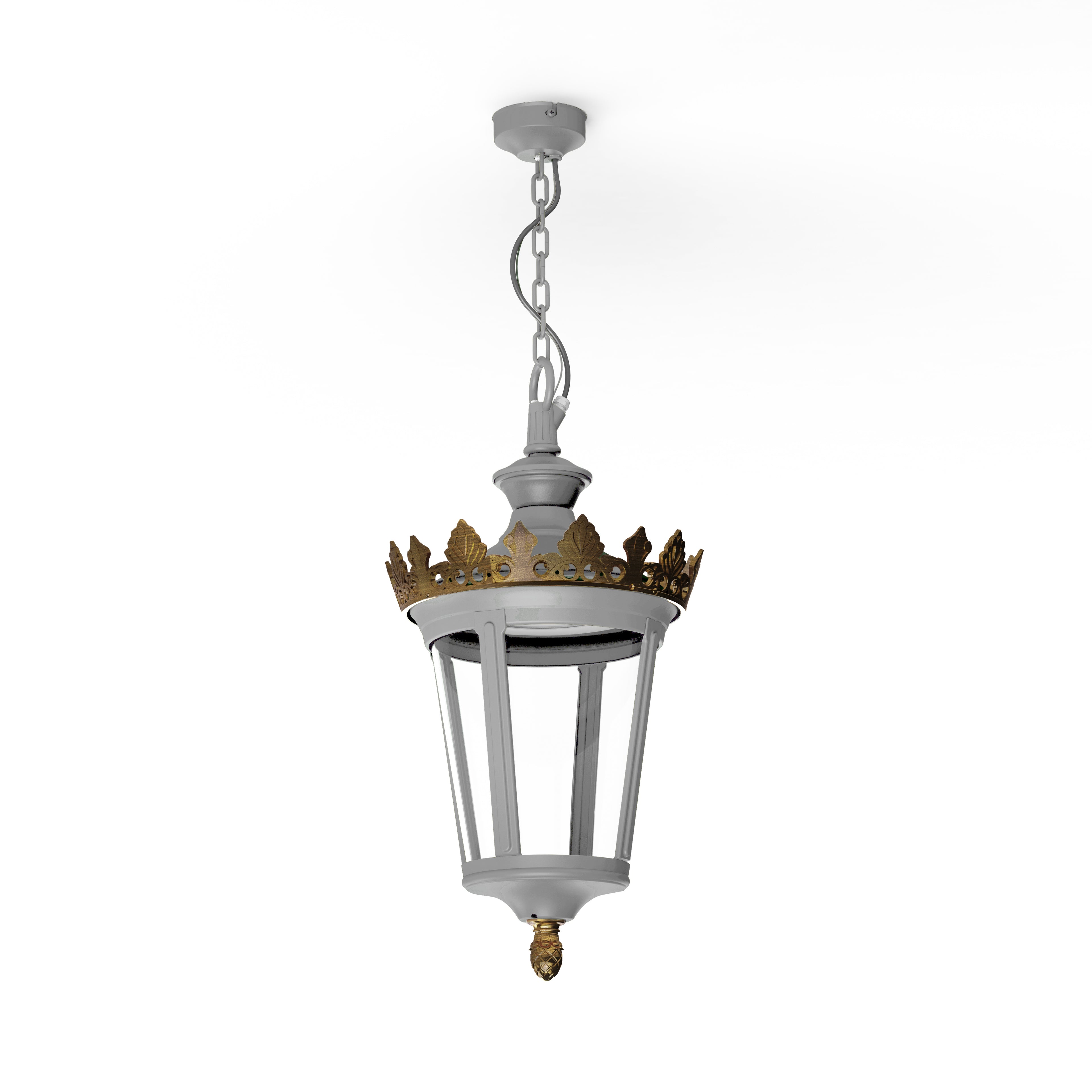 Suspension Louvre N°1 LED 2700°K Gris soie 105 133102105