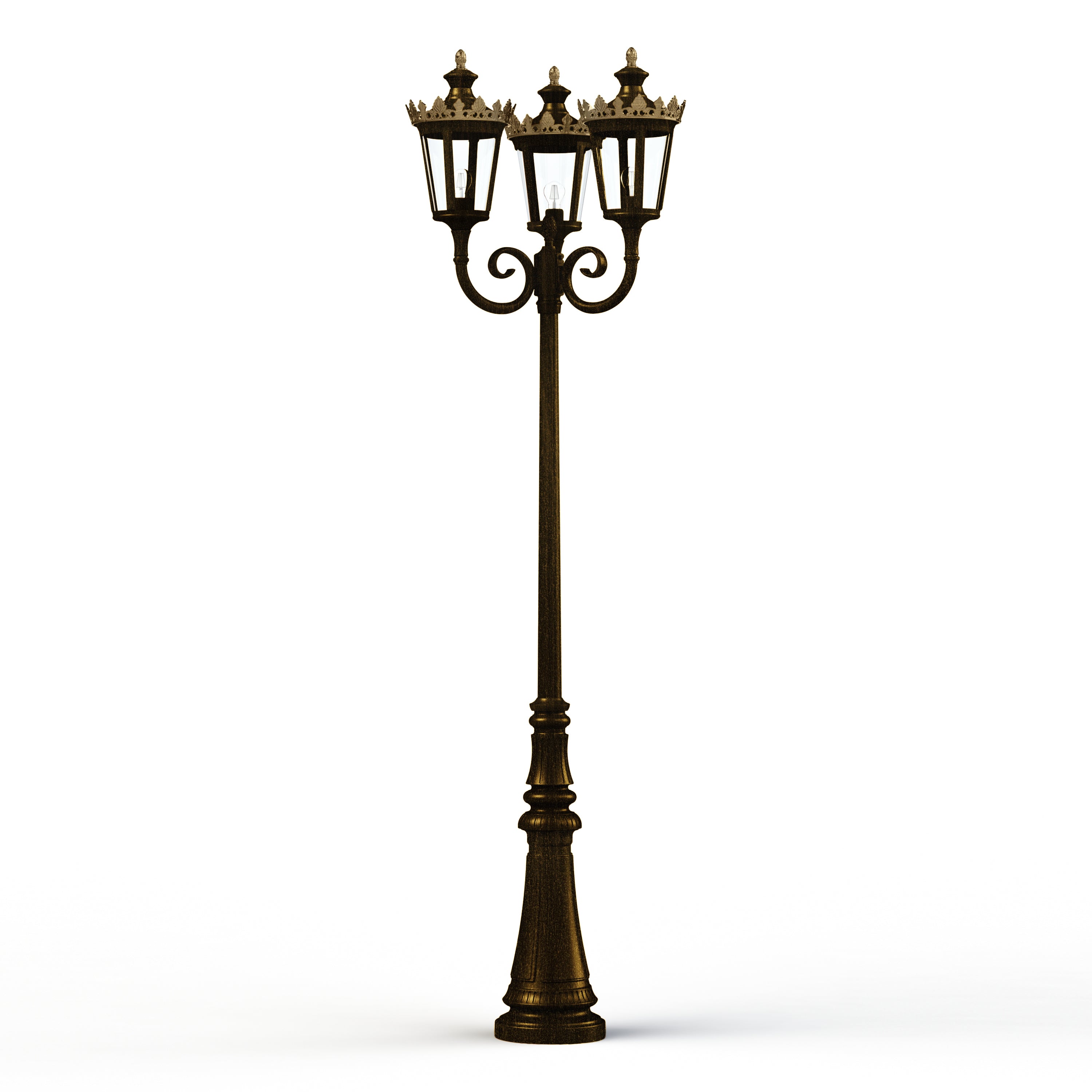 Lampadaire Louvre N°10 E27 Patiné doré 009 133019009