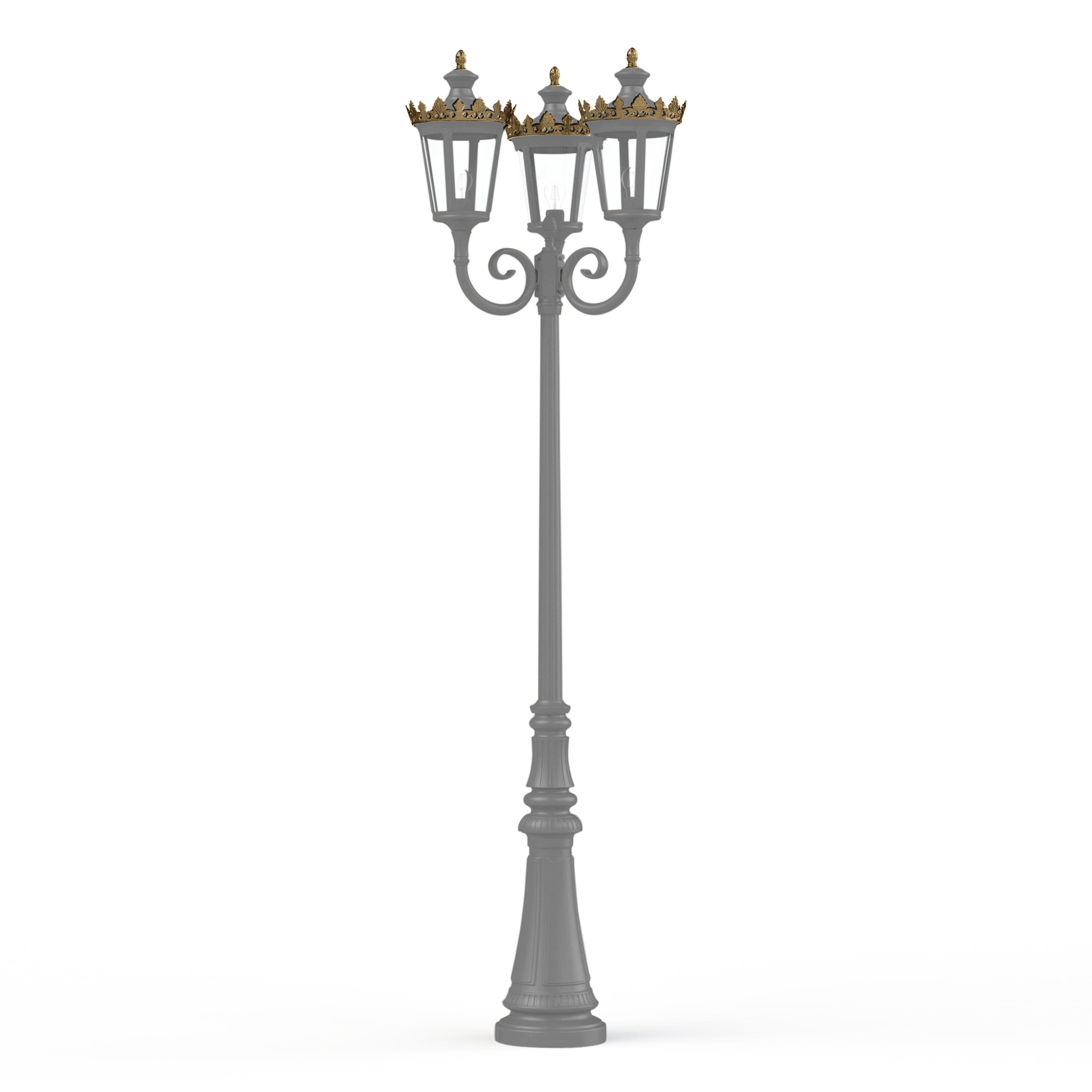 Lampadaire Louvre N°10 E27 Gris soie 105 133019105
