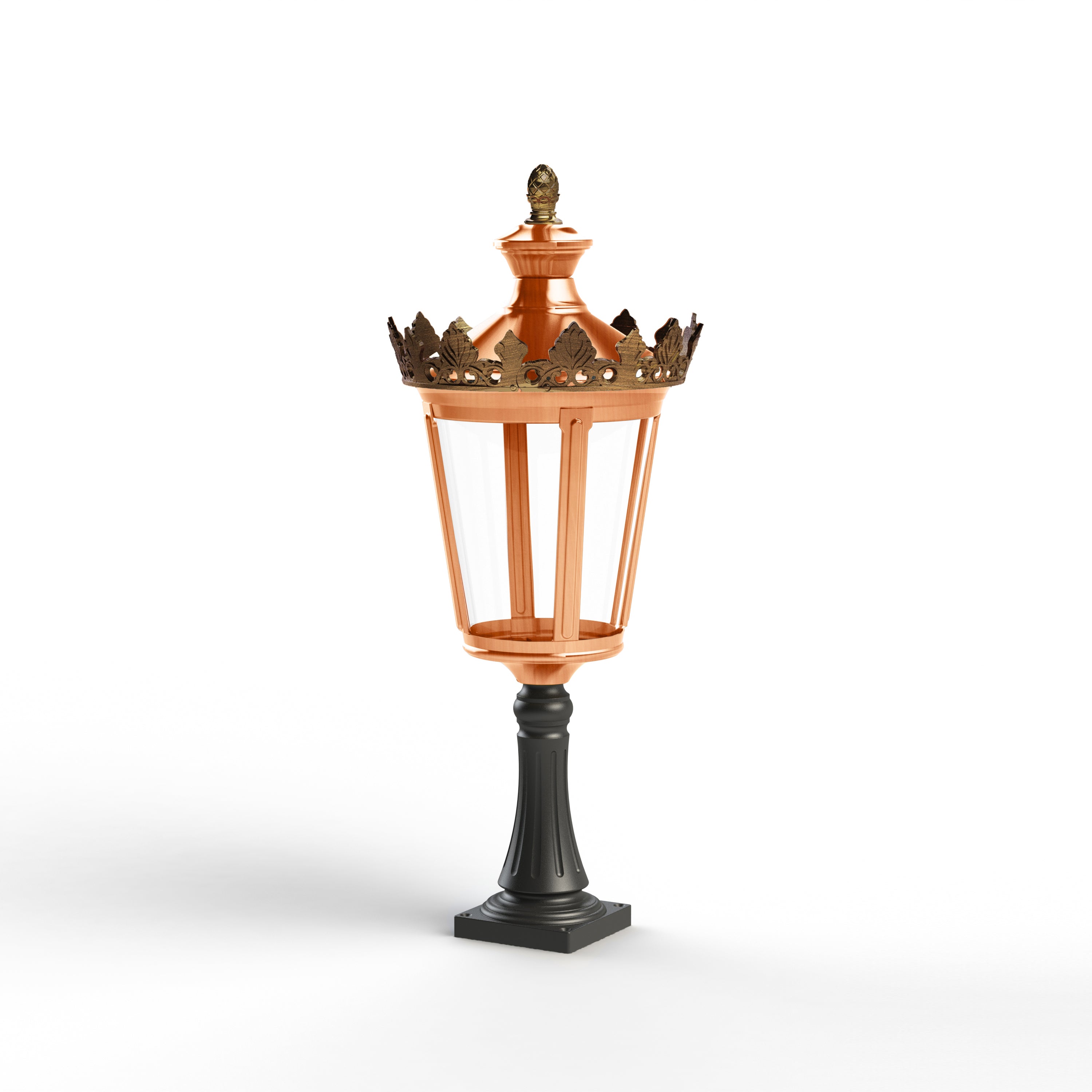 Borne Louvre N°3 LED 2700°K Cuivre patiné vernis 080 133106080