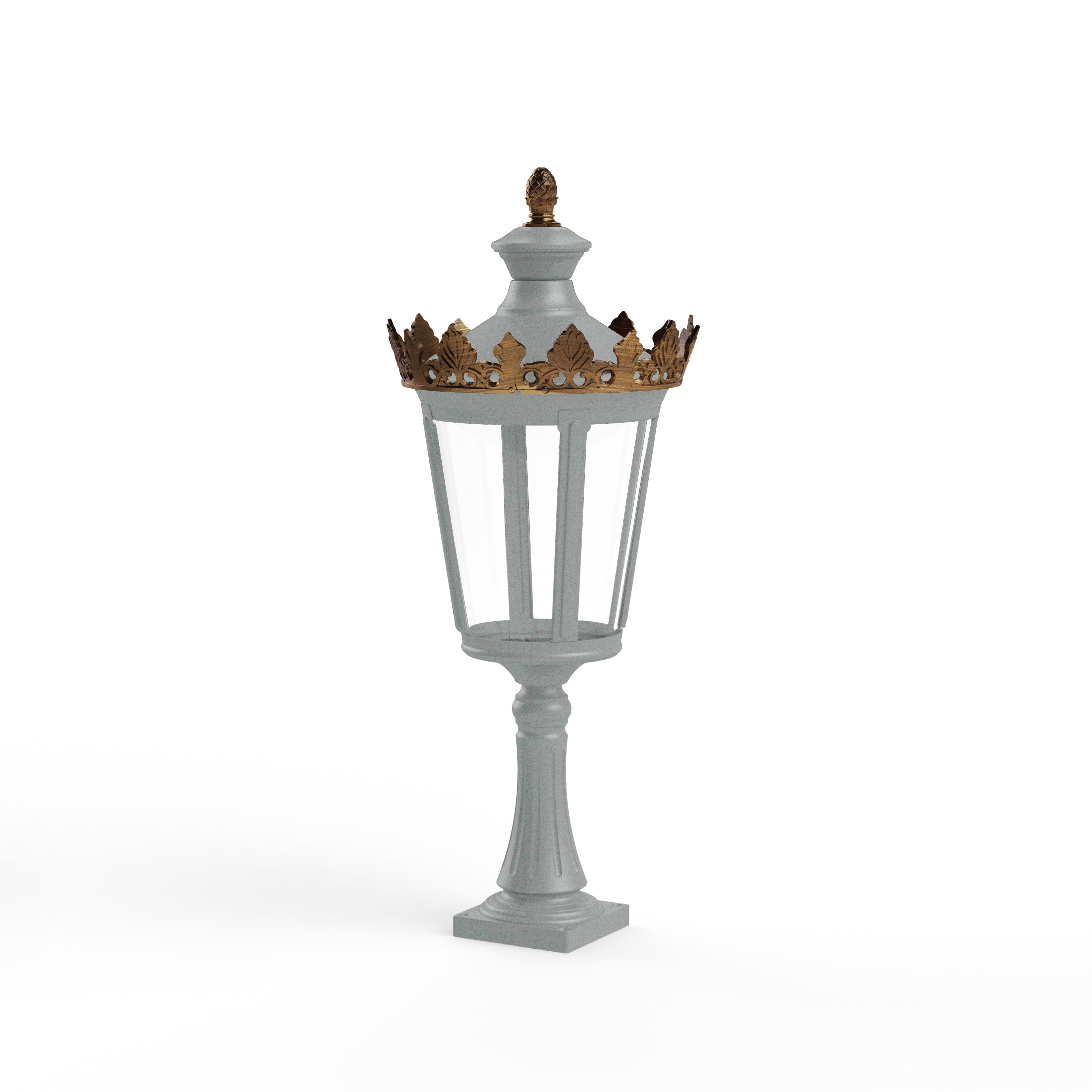 Borne Louvre N°3 LED 2700°K Gris soie 105 133106105