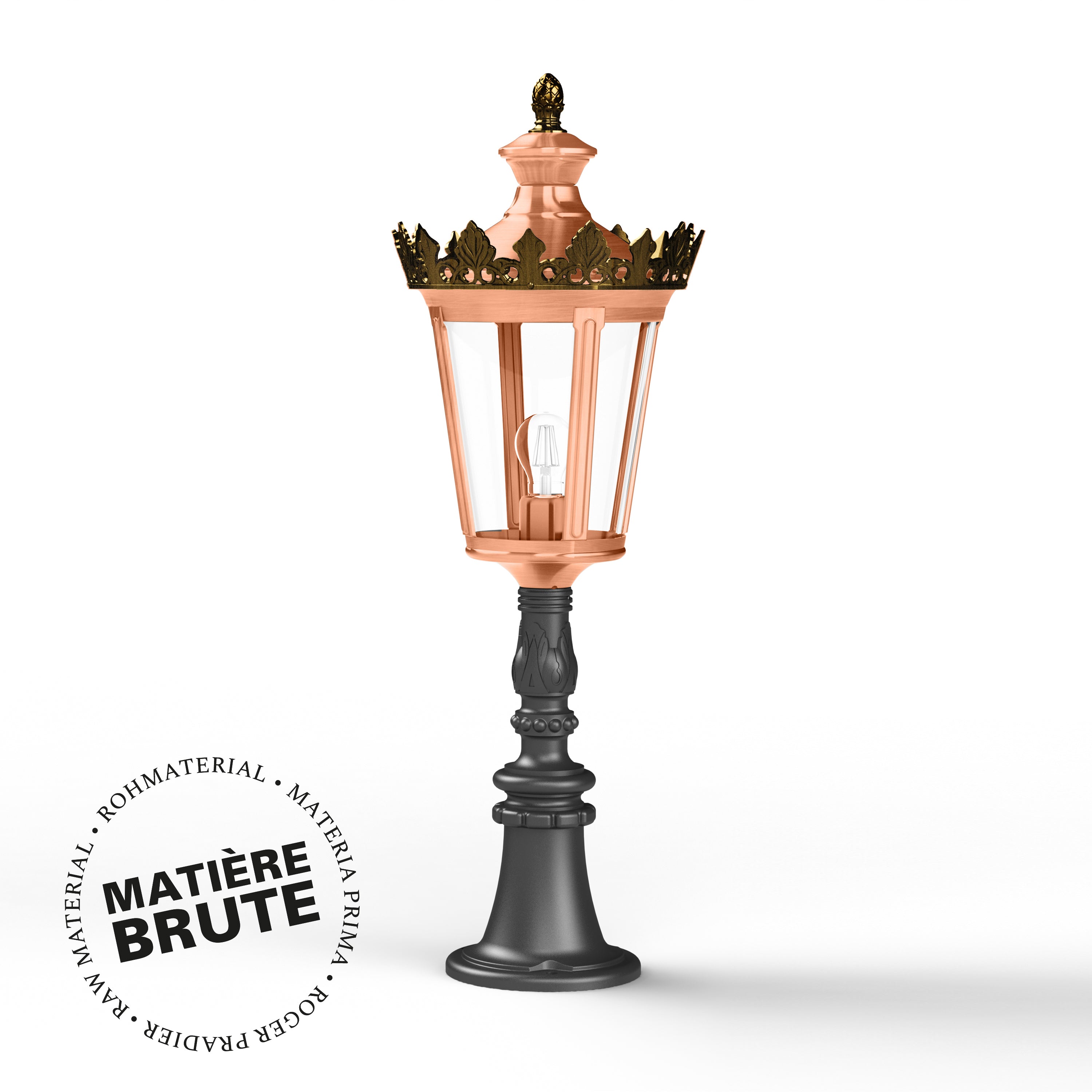 Borne Louvre N°7 E27 Cuivre brut 082 133013082