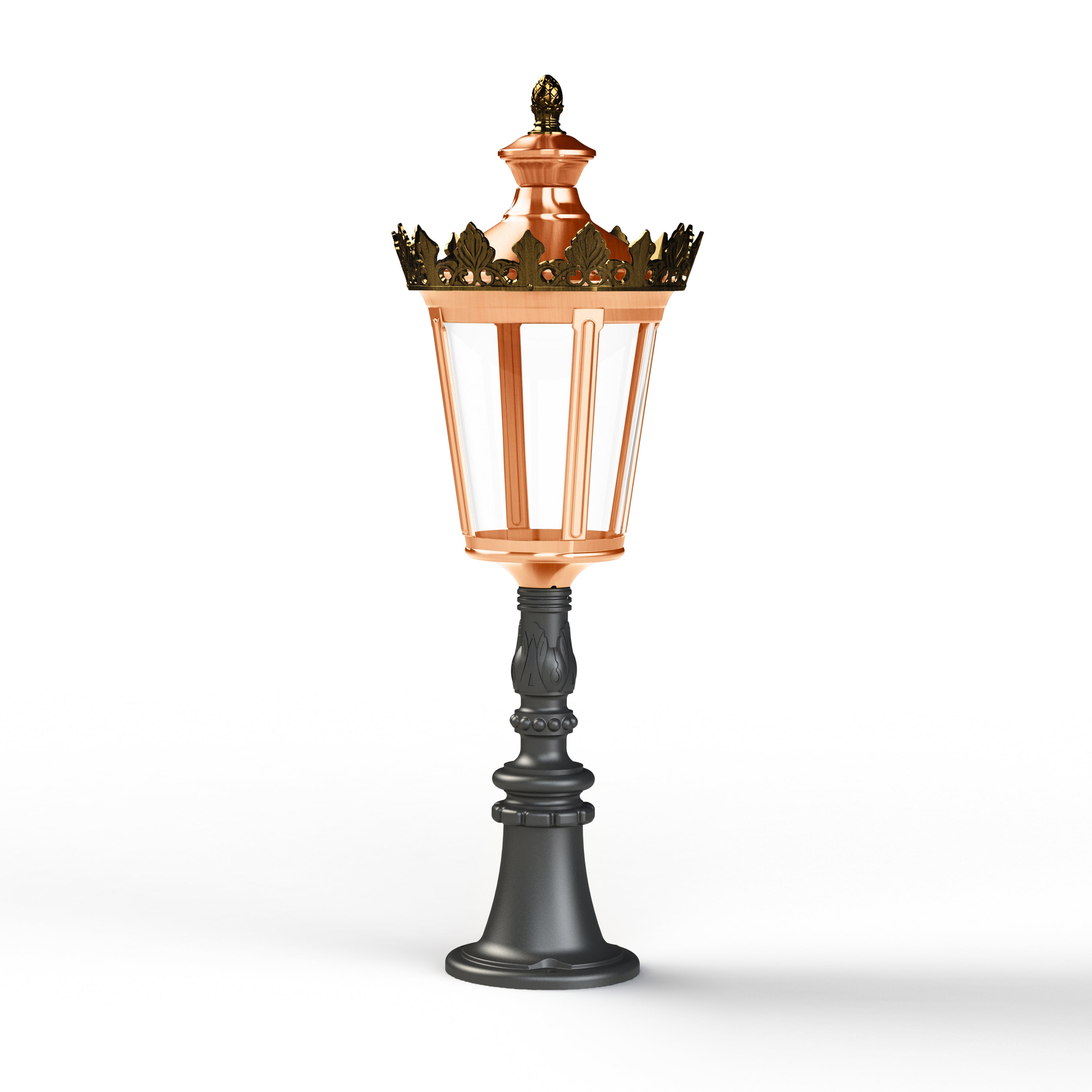 Borne Louvre N°7 LED 2700°K Cuivre patiné vernis 080 133114080