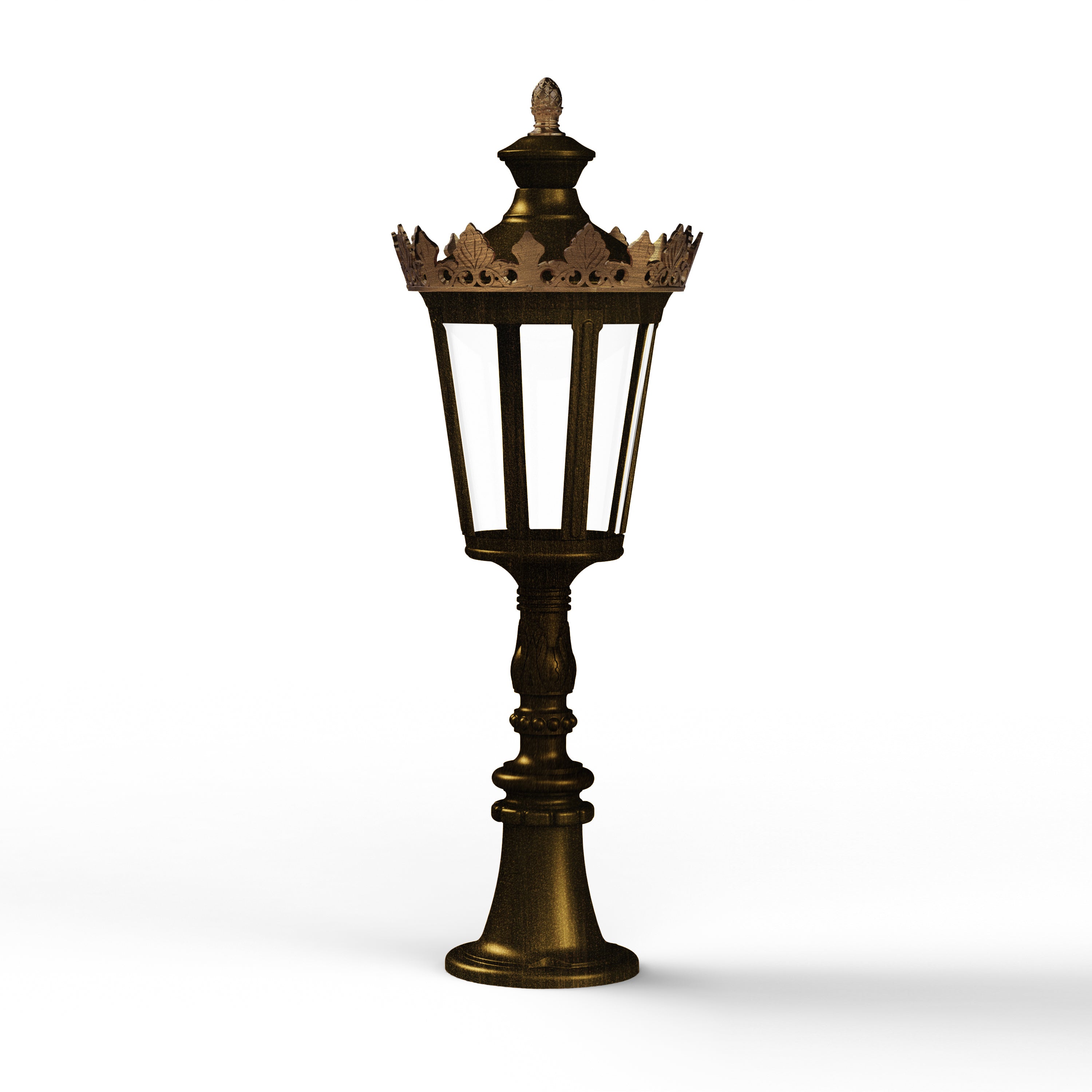 Borne Louvre N°7 LED 2700°K Patiné doré 009 133114009