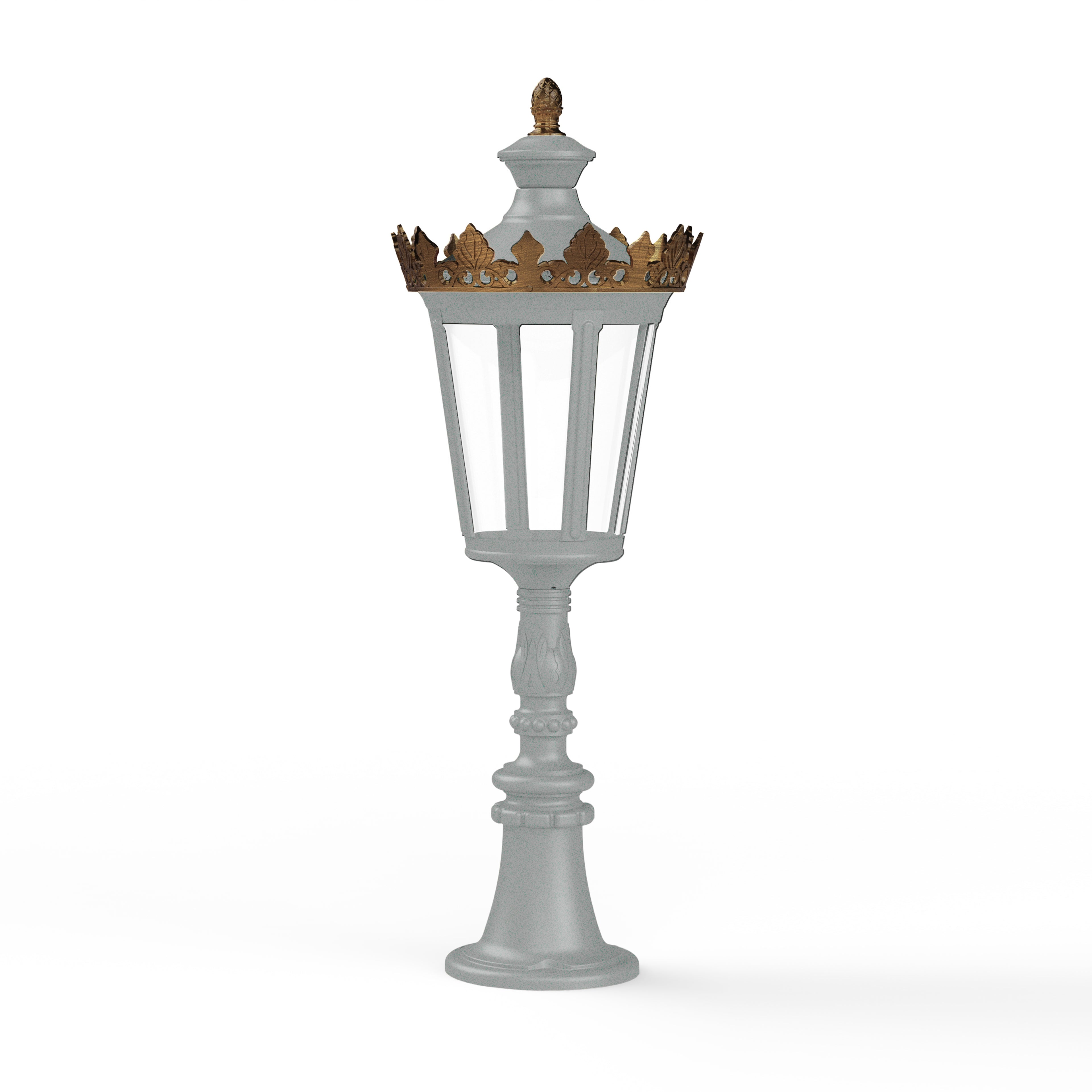 Borne Louvre N°7 LED 2700°K Gris soie 105 133114105